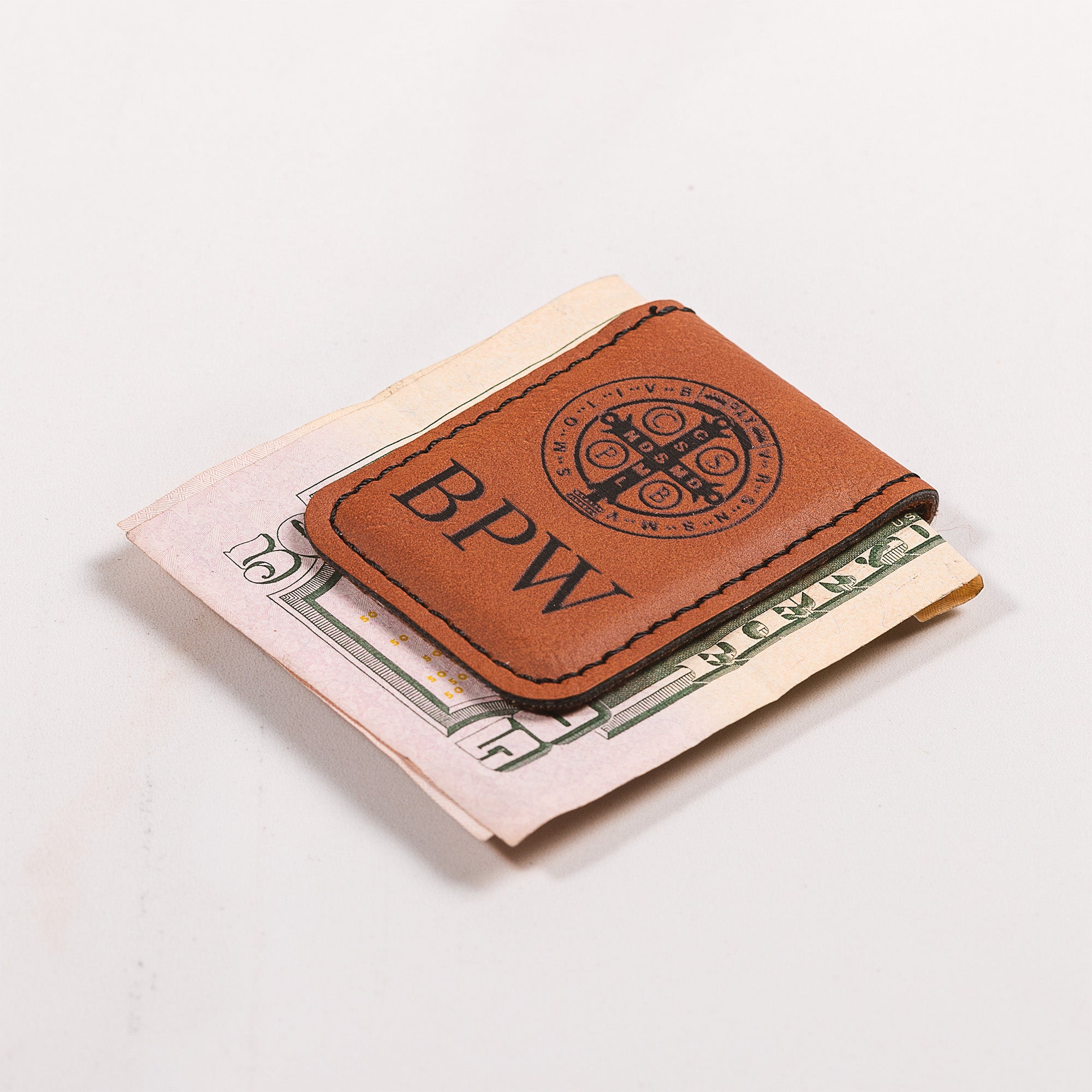 Personalized St. Benedict Money Clip