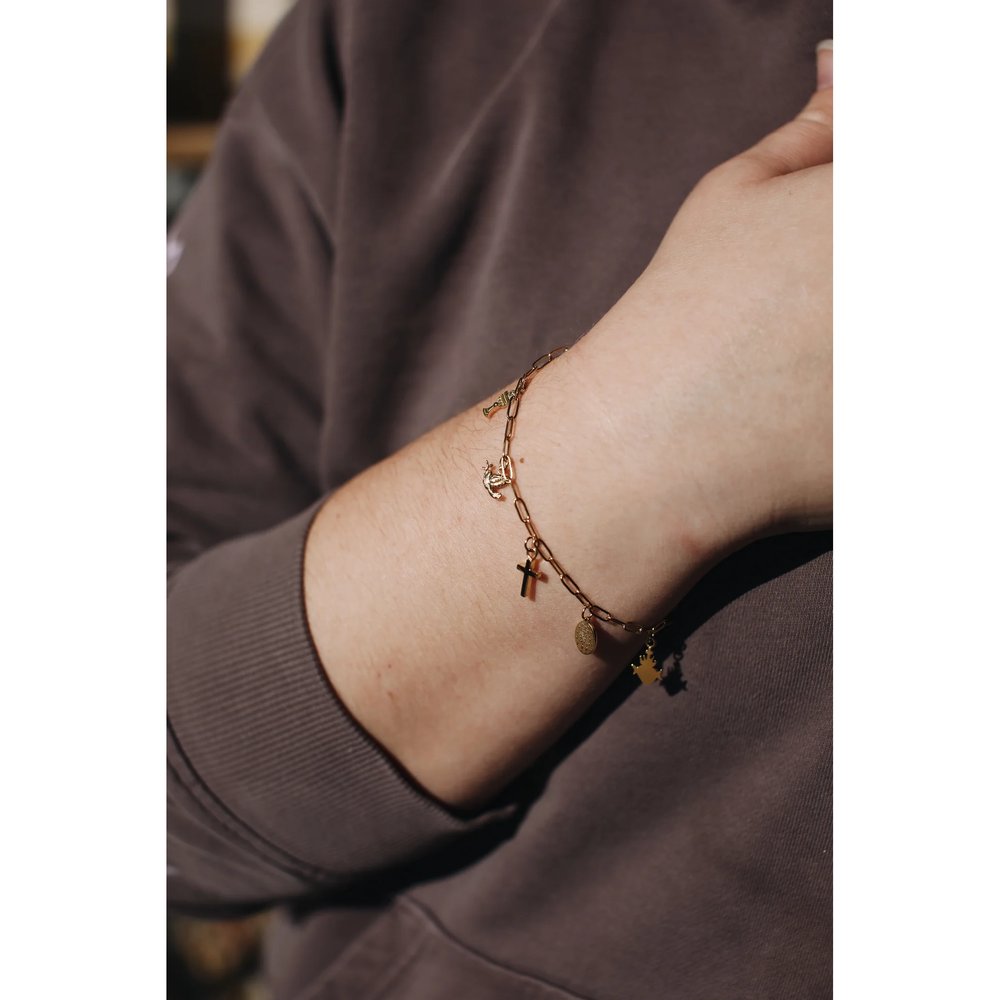 Gold Catholic Devotions Petite Charm Bracelet
