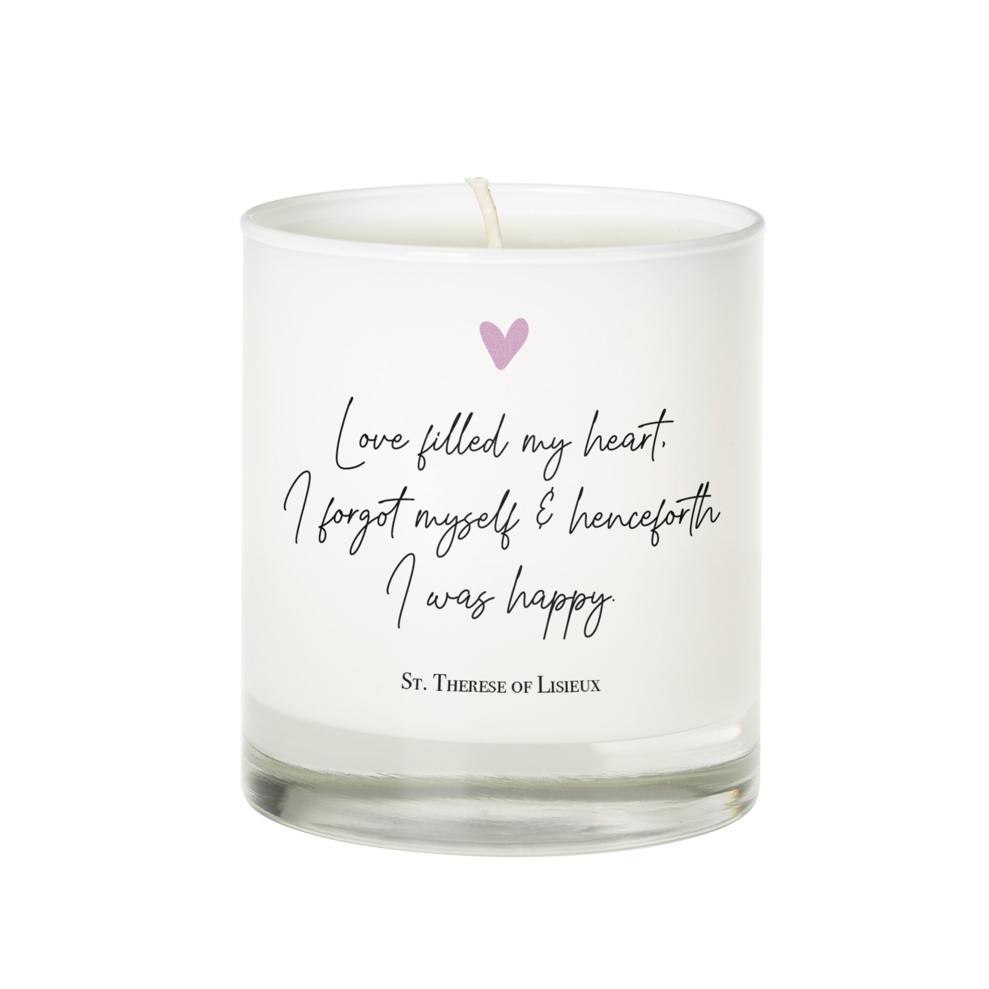 St. Therese "Love Filled My Heart" Candle
