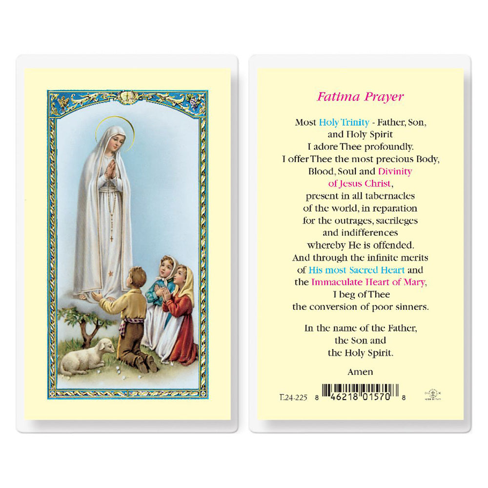 Prayer to Our Lady Of Fatima - Prayer Card