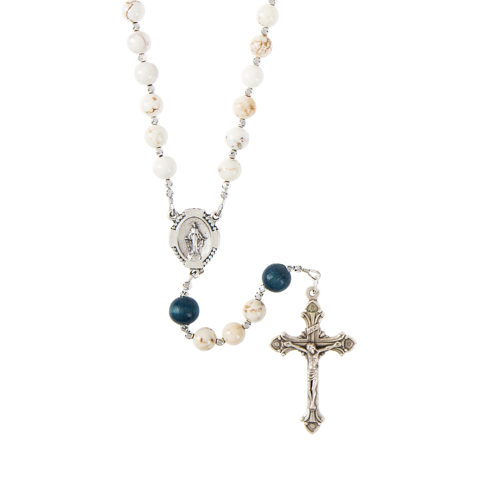 Miraculous Medal Magnesite Rosary