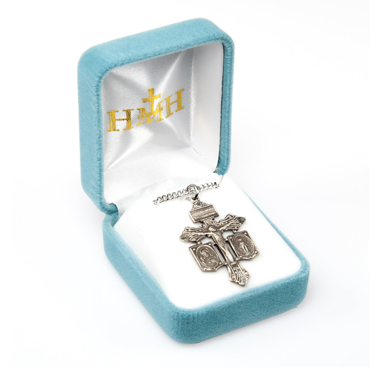 Sterling Silver Pardon Crucifix 3-Way Necklace