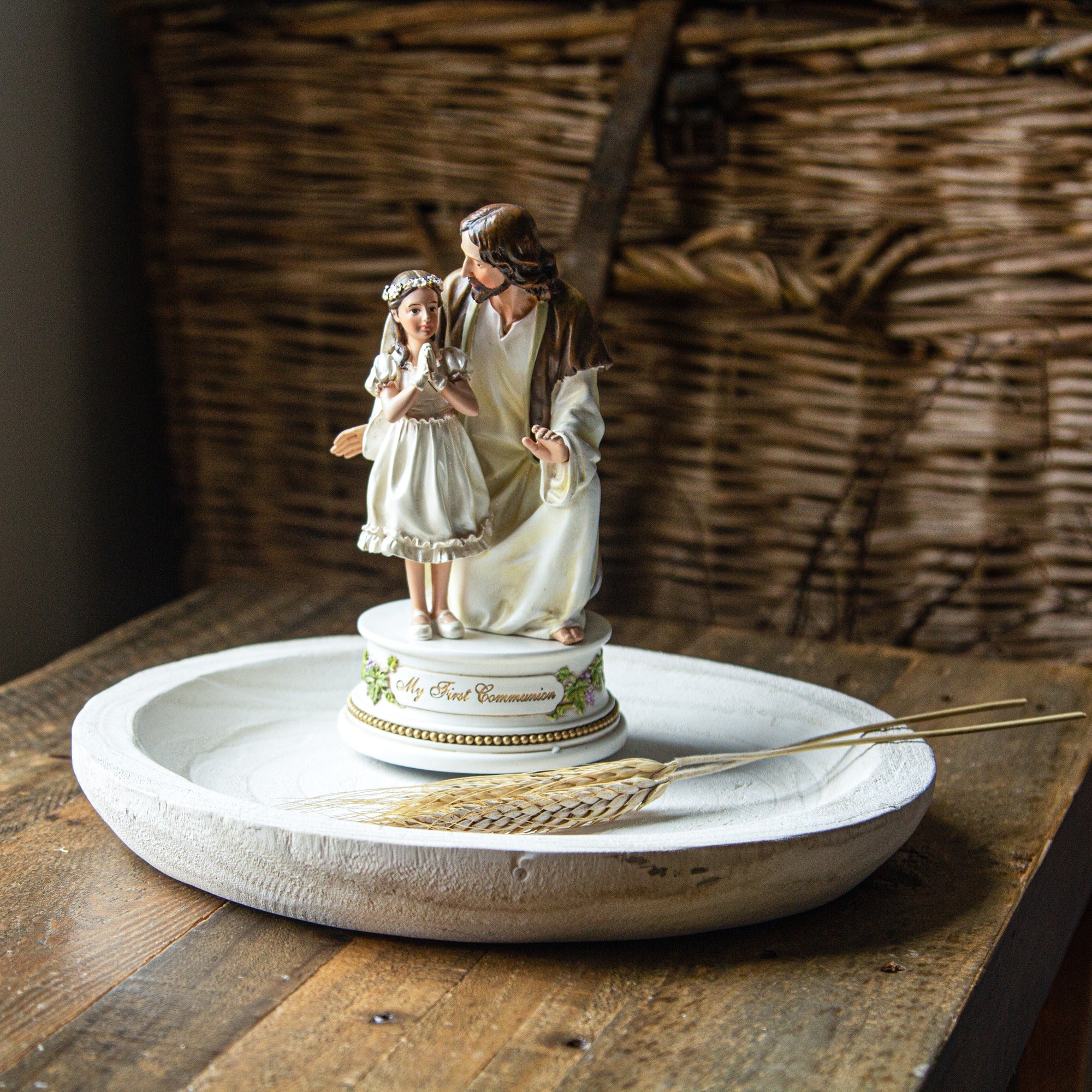 First Communion - Jesus with Girl Musical Figure
