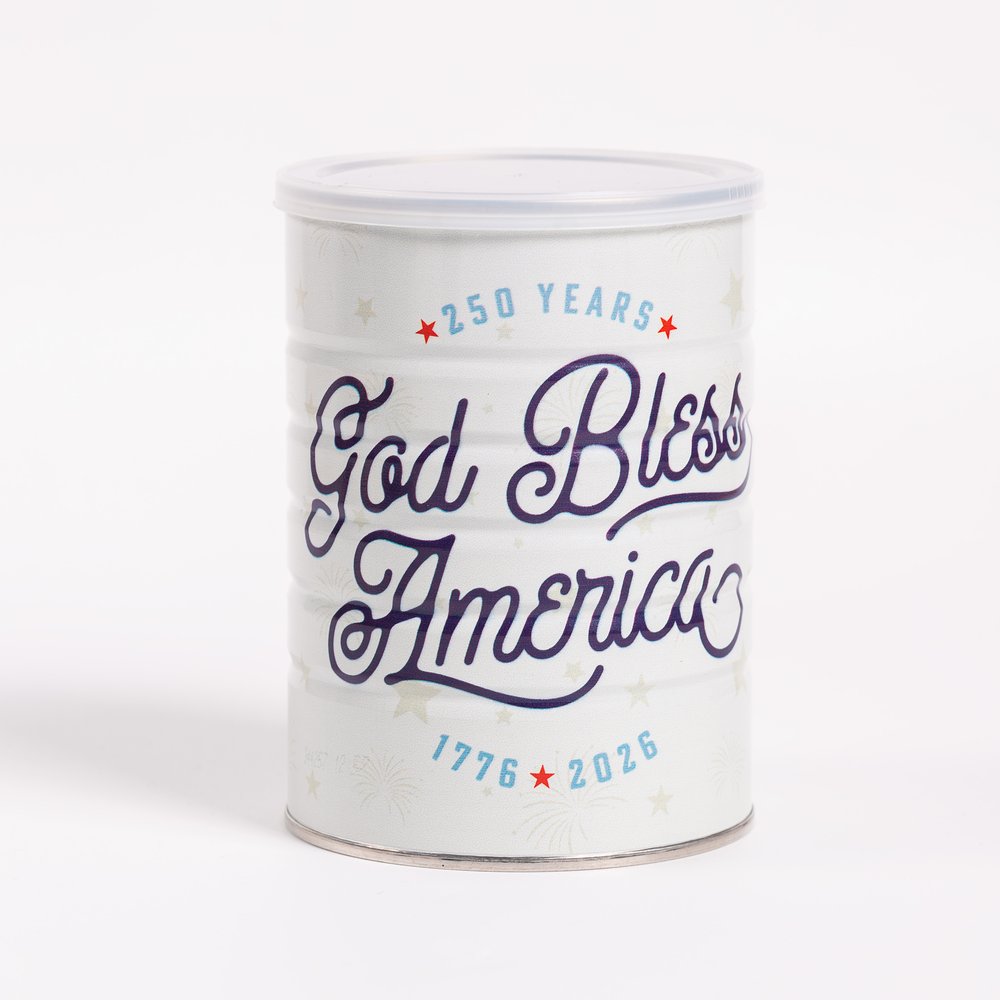 God Bless America Medium Roast Coffee in 250th Anniversary Commemorative Can