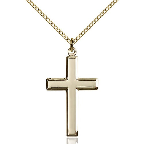 Cross Pendant, Bliss, 14Kt Gold-Filled 1 18 X 5/8 Inch