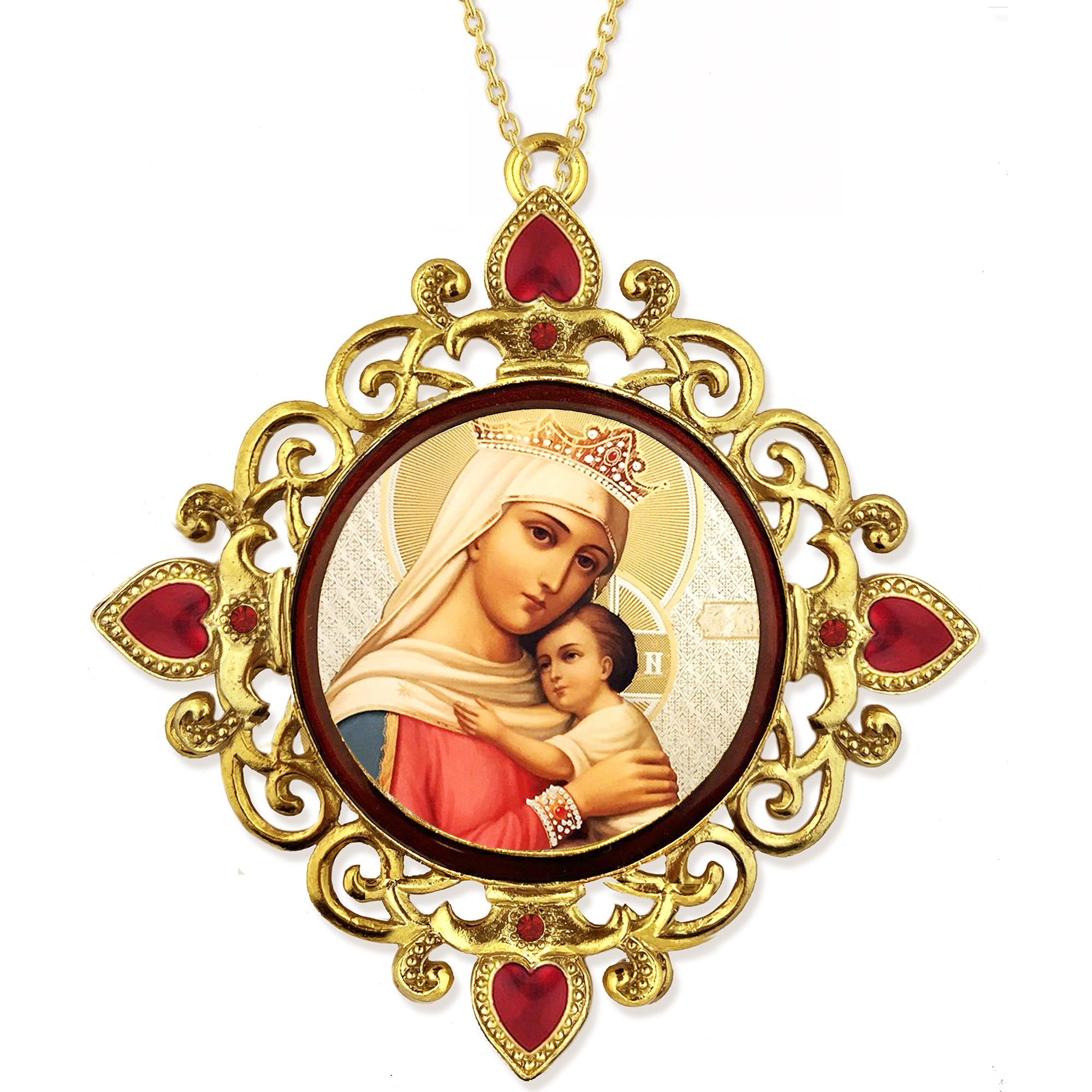 Virgin of Hope Christmas Icon Ornament - 4"