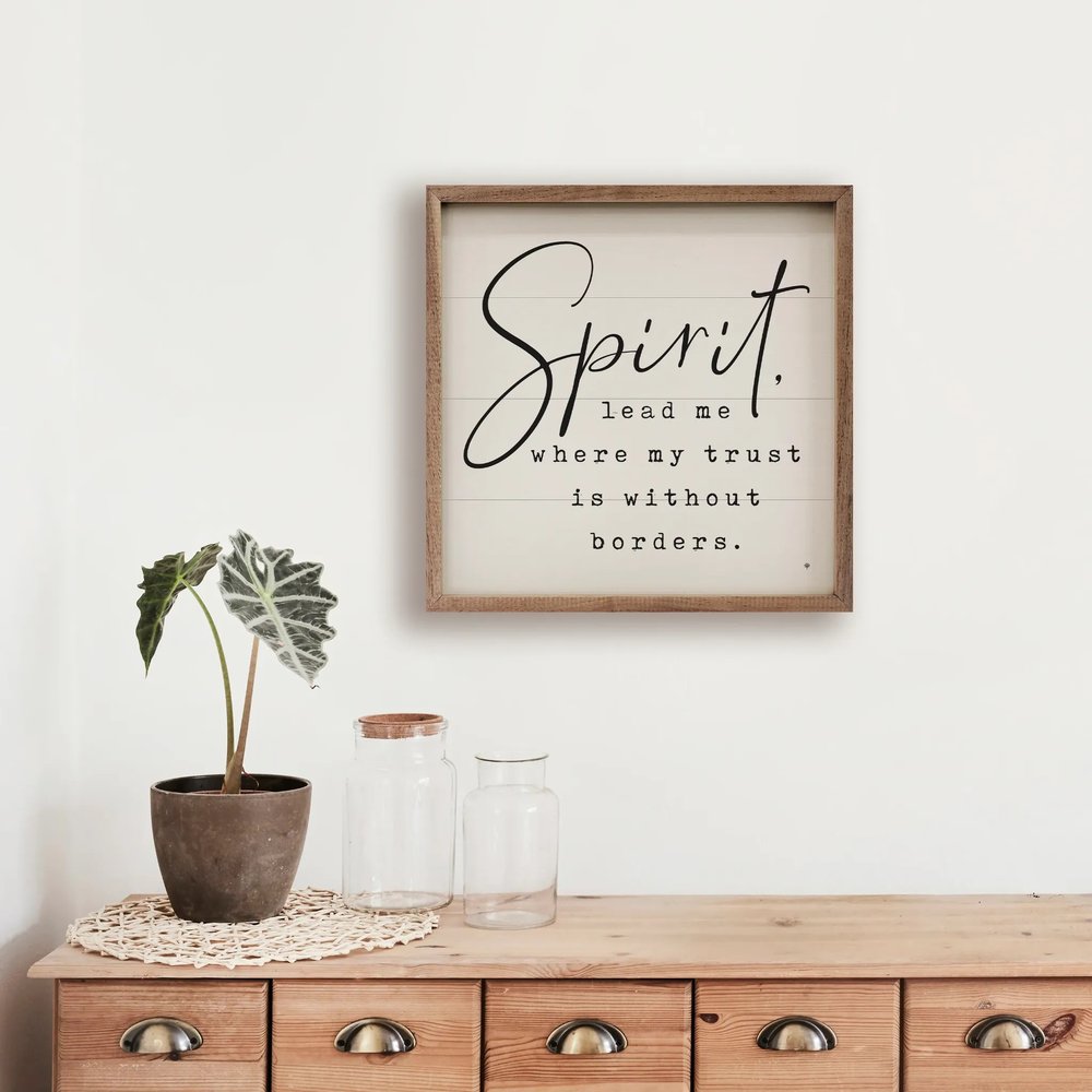 Spirit Lead Me Without Borders Framed Art