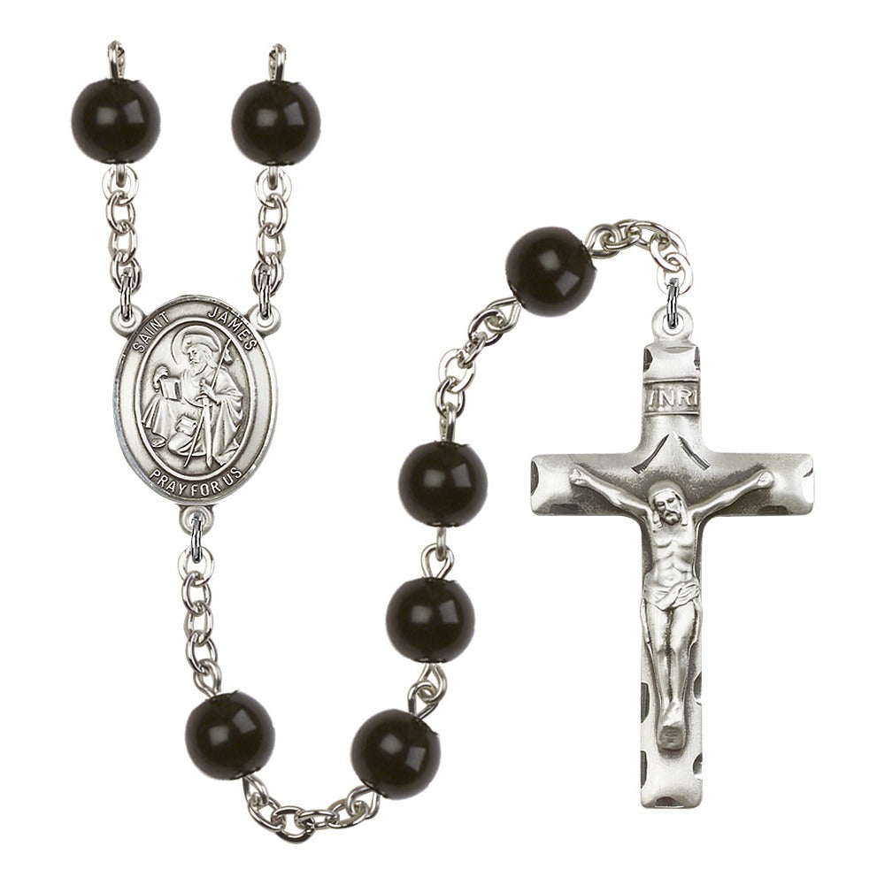St. James The Greater 7mm Black Onyx Rosary