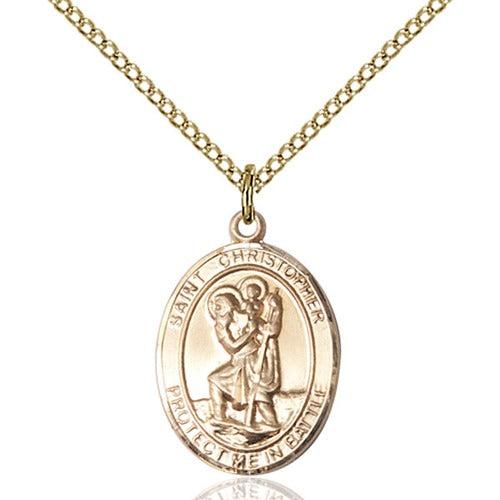 14kt Gold Filled St. Christopher Pendant - 2509443