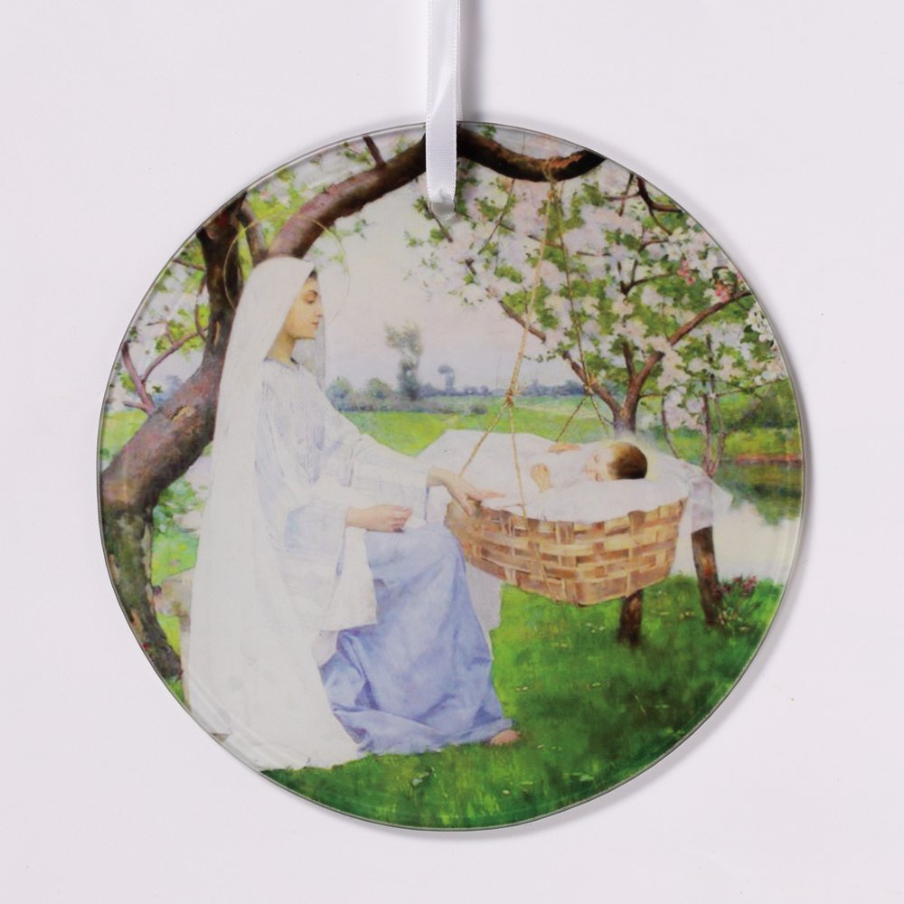 Our Lady of Spring Glass Suncatcher - 6" (D)