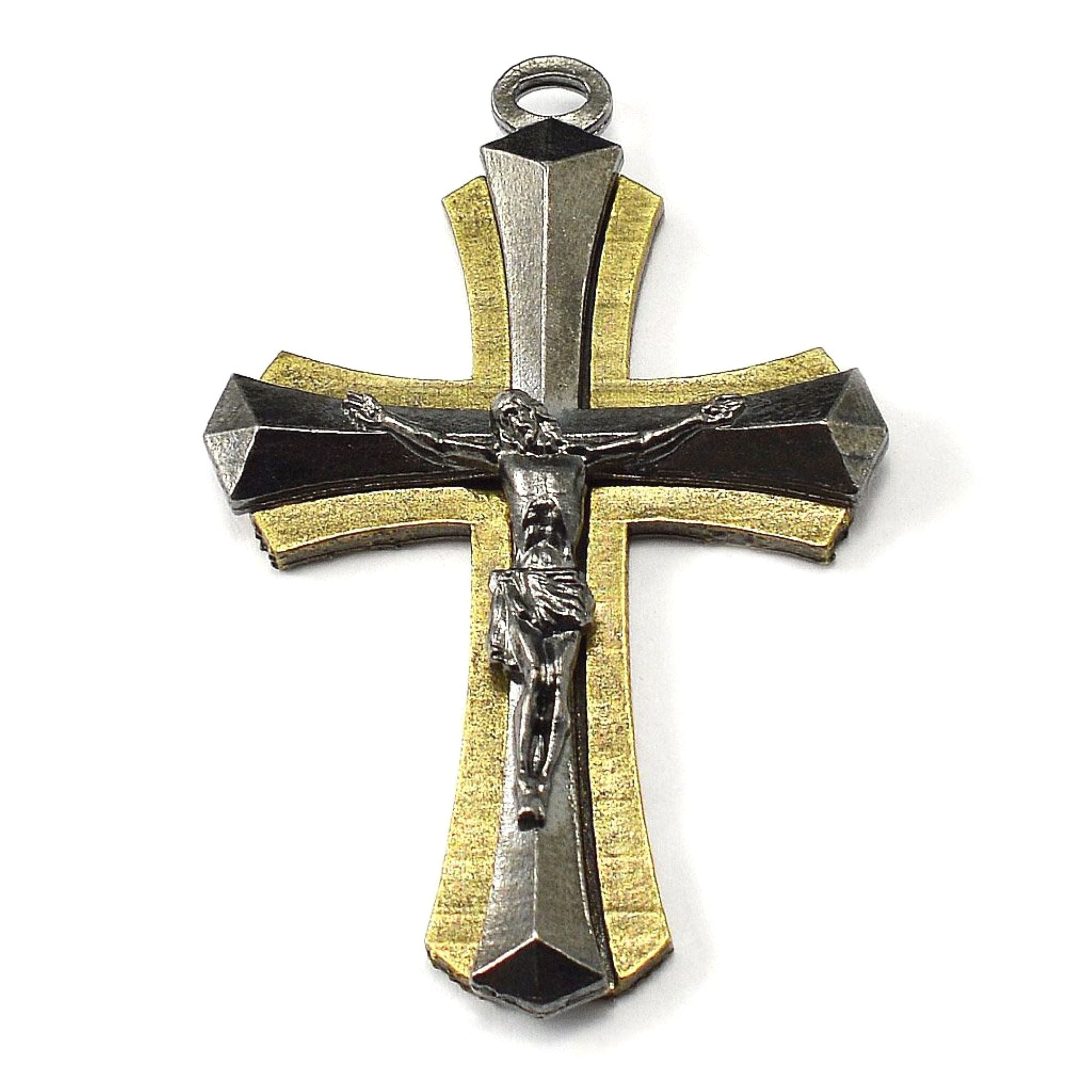 Italian St. Joseph Bronze and Hematite Rosary