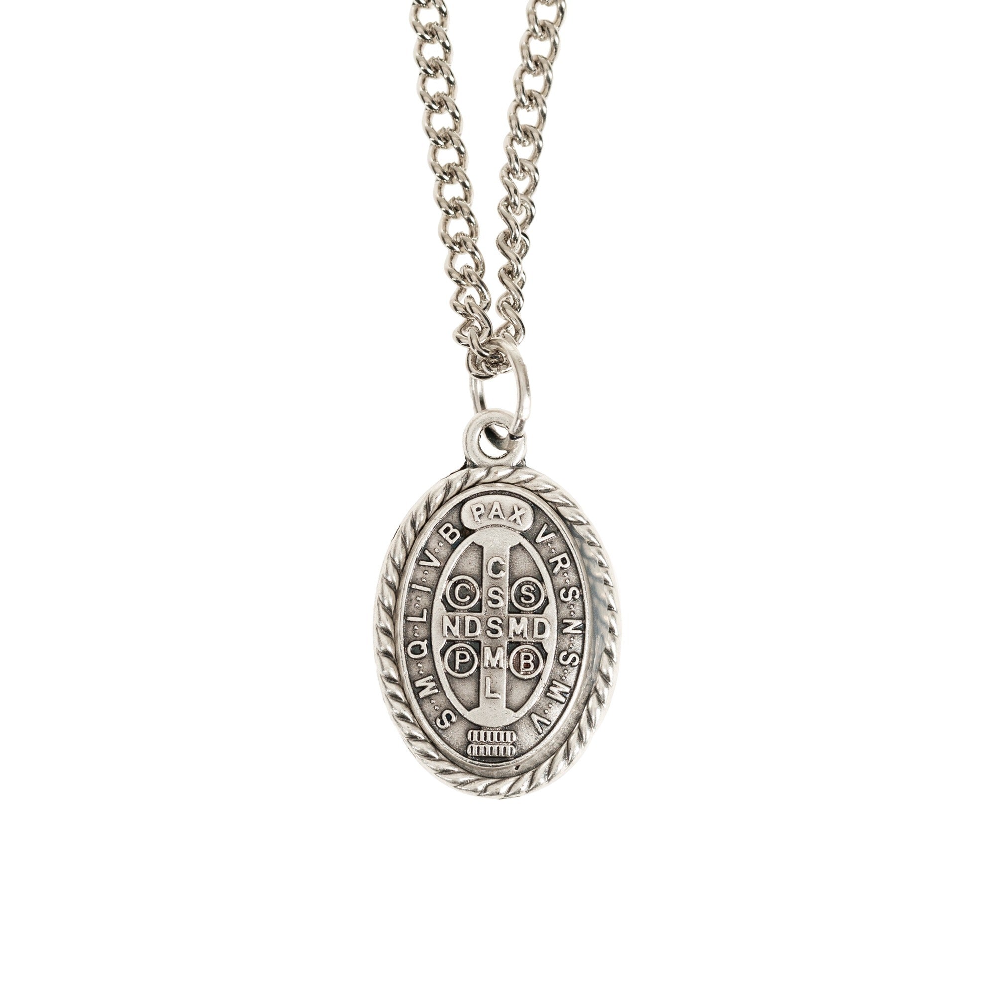 Roped St. Benedict Medal Necklace