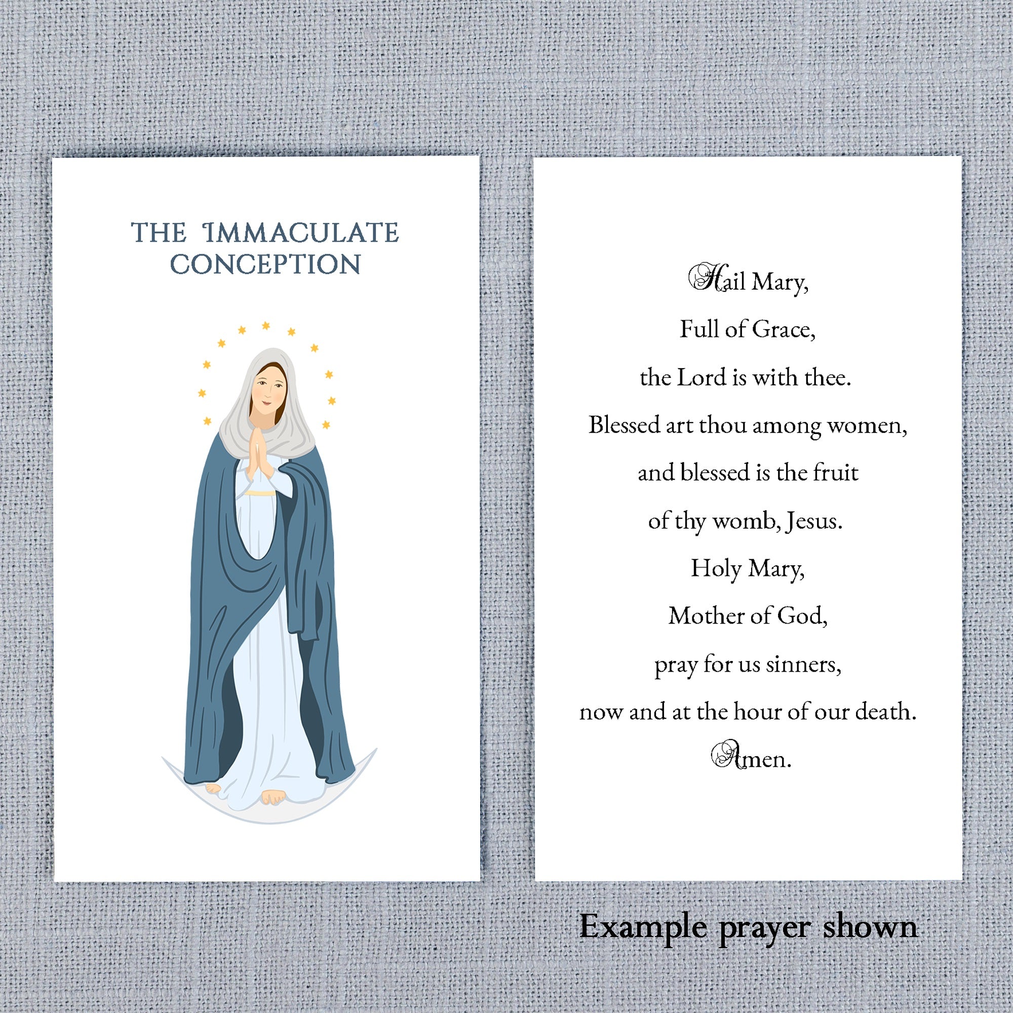The Immaculate Conception Personalized Prayer Card