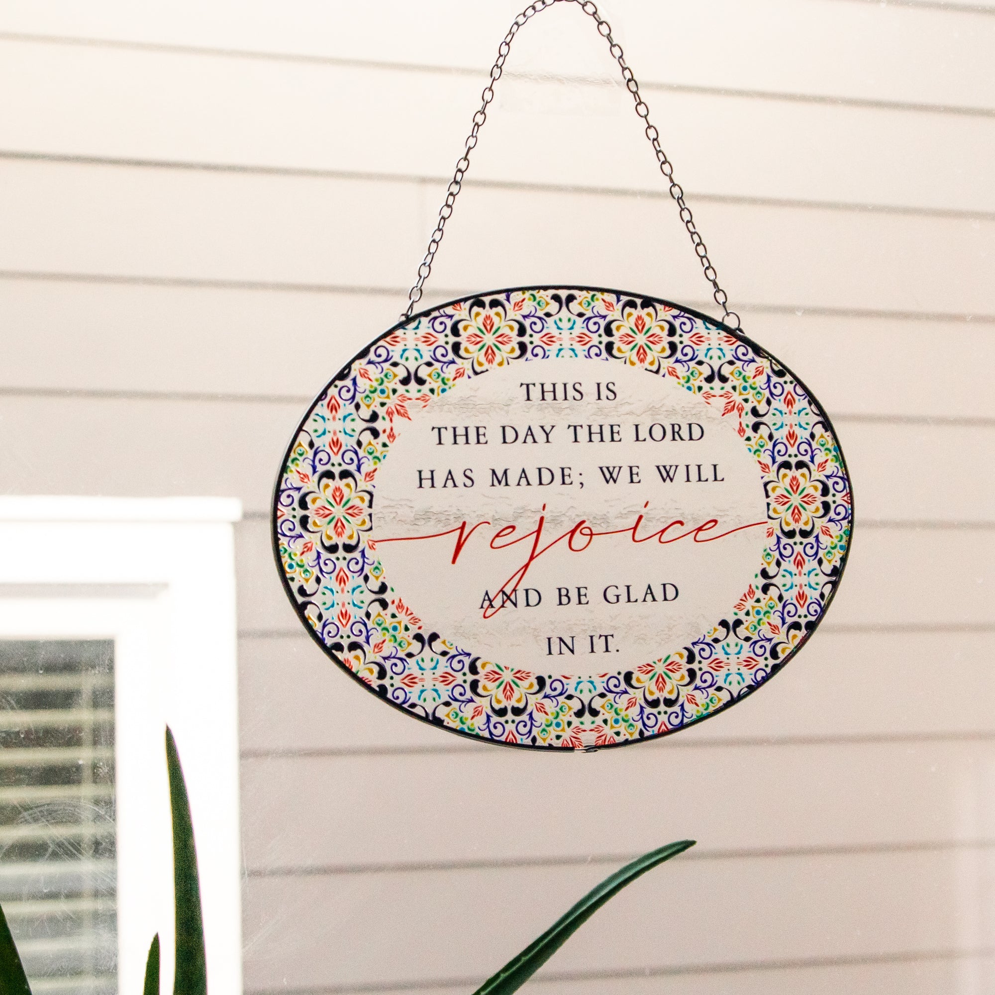 This Is The Day Oval Sun Catcher