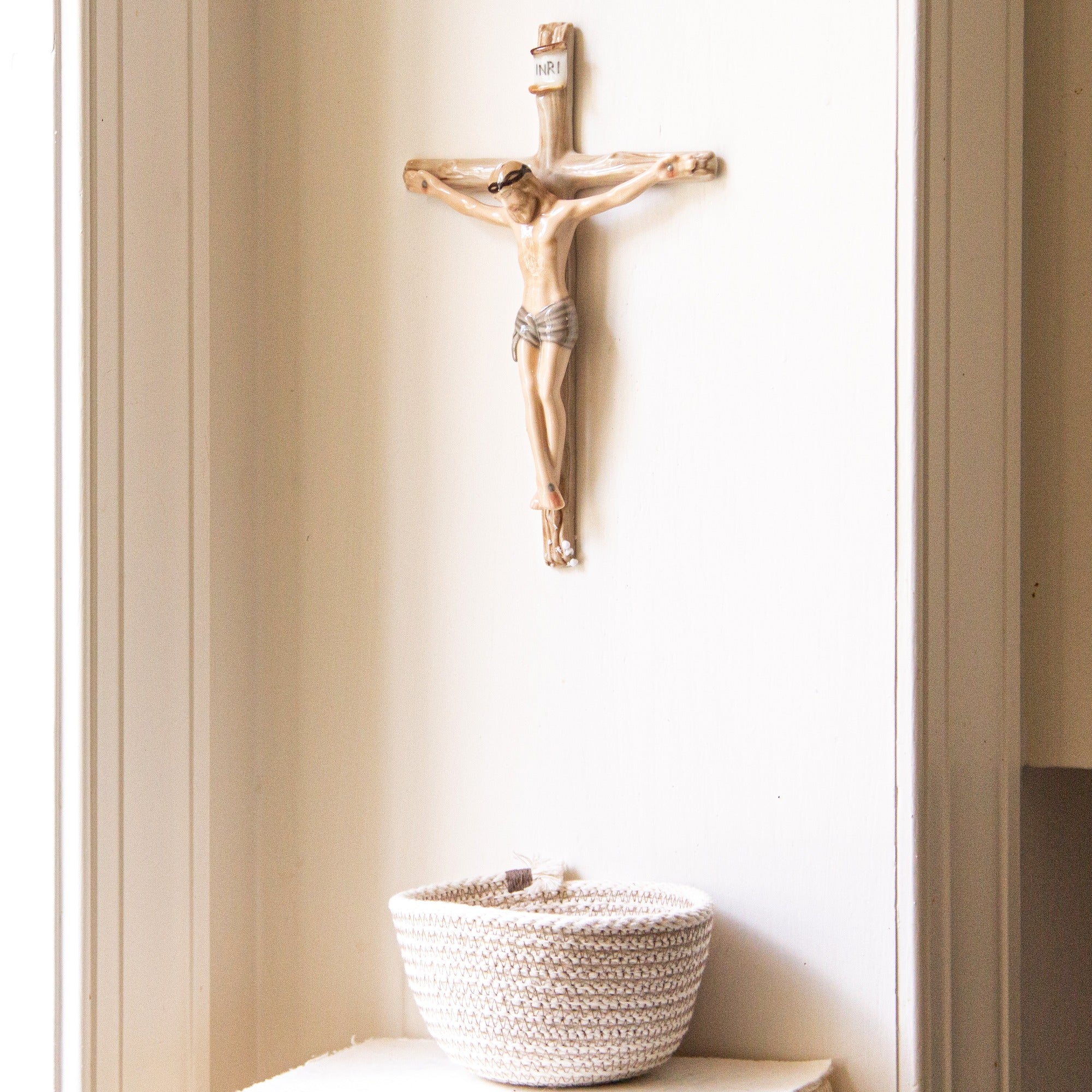 Jesus on the Cross Porcelain Crucifix