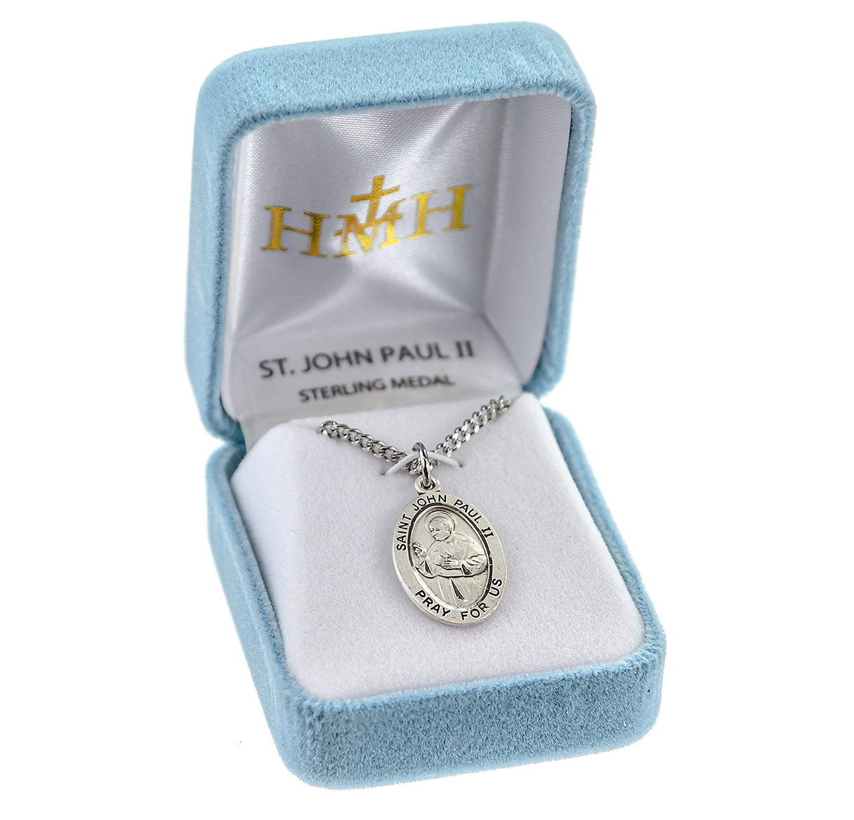 Sterling Silver St. John Paul II Medal on 20" Chain