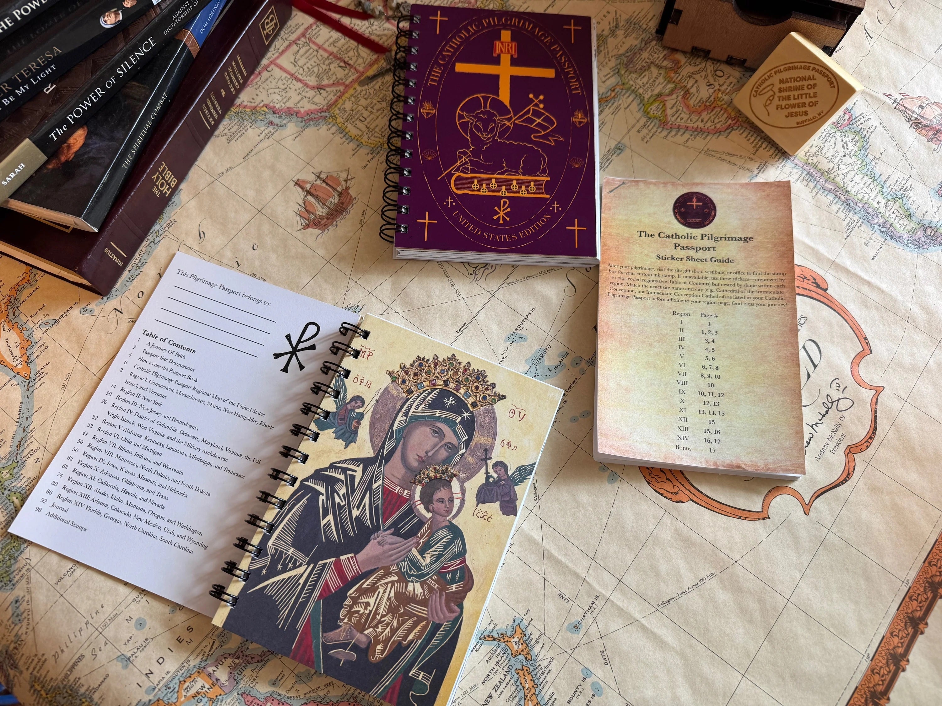 The Catholic Pilgrimage Passport: USA Sticker Pack Edition