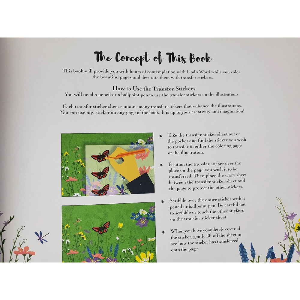 God's Wonderful Word: A Transfer Sticker and Coloring Book