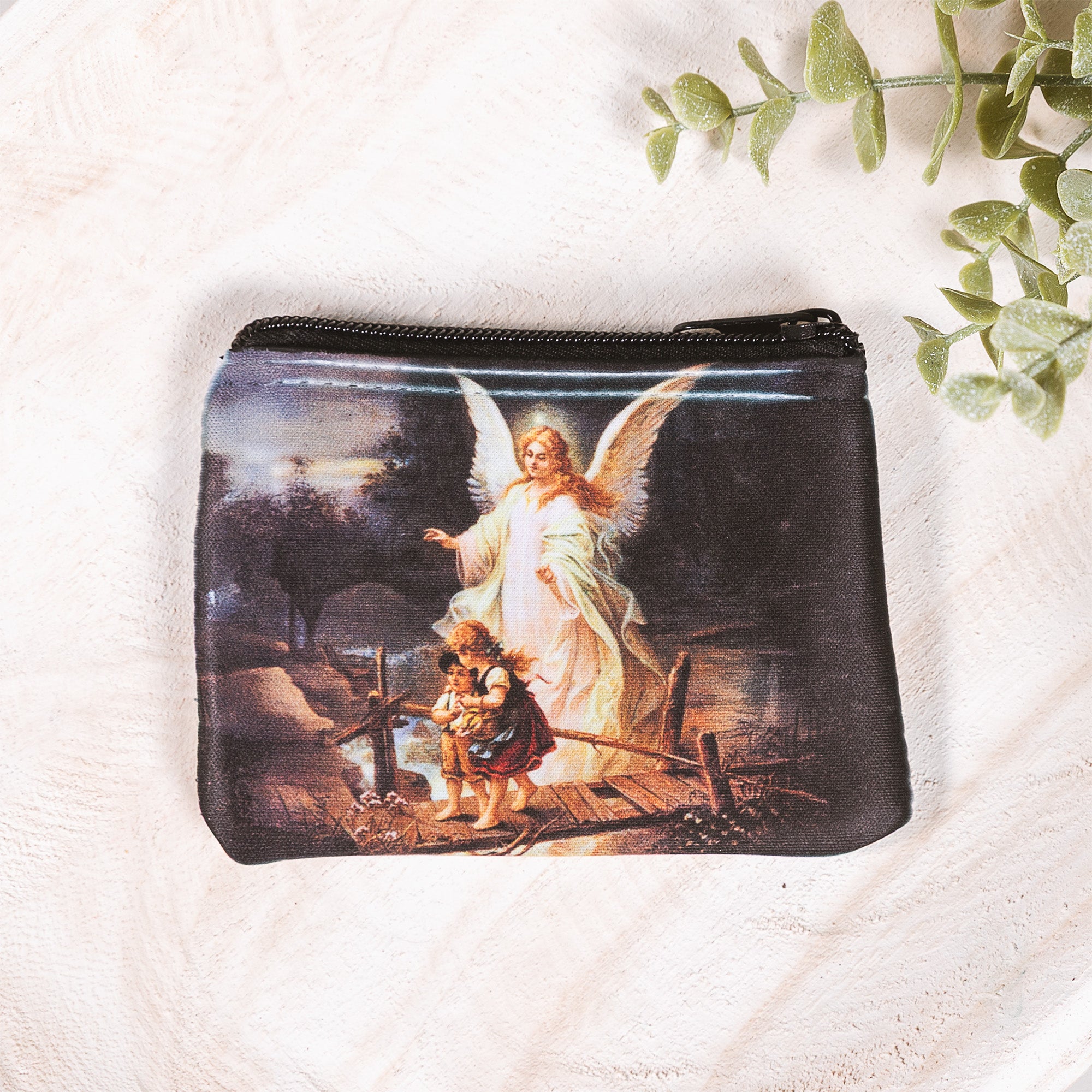 Personalized Guardian Angel Rosary Pouch