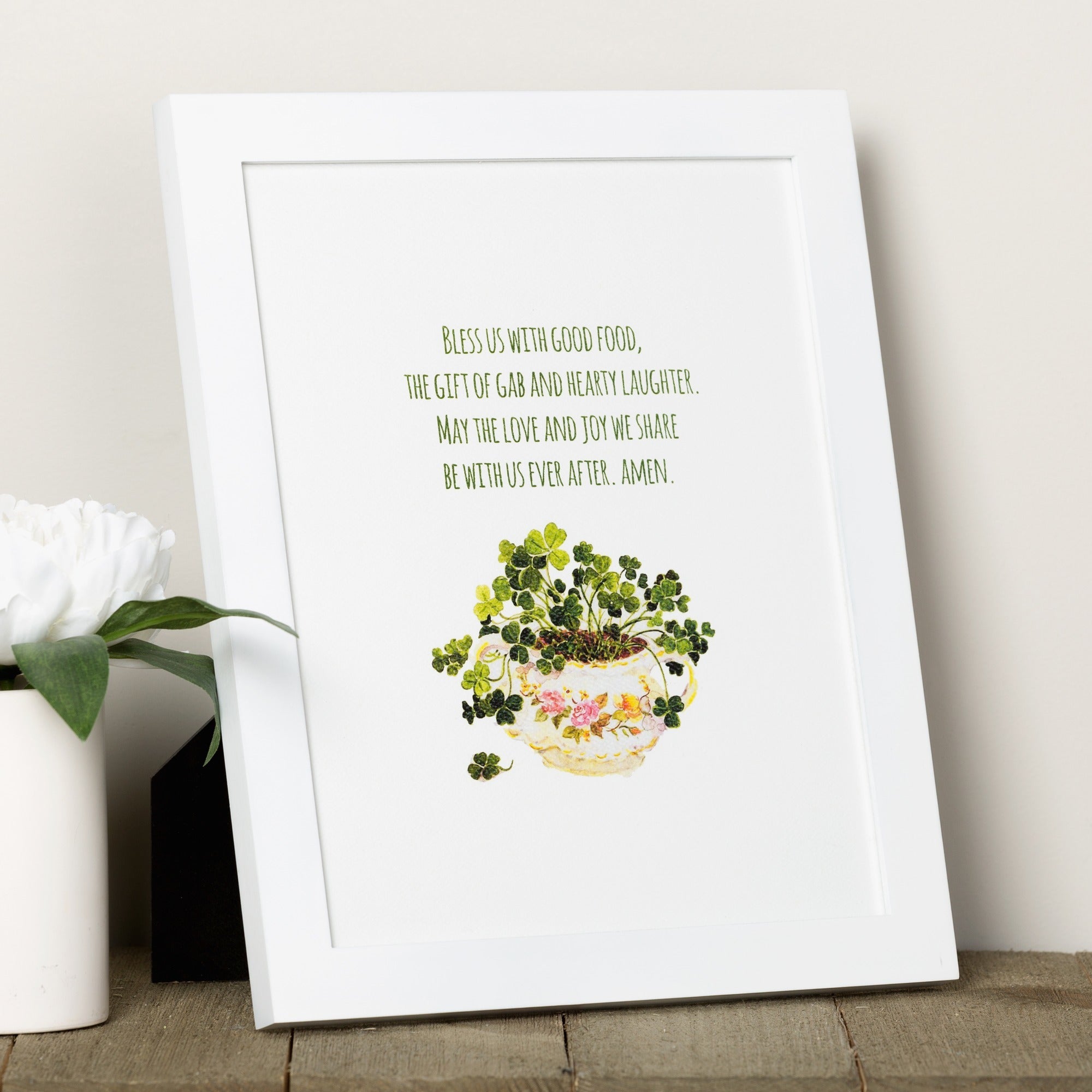 Irish Kitchen Blessing Watercolor Framed Print