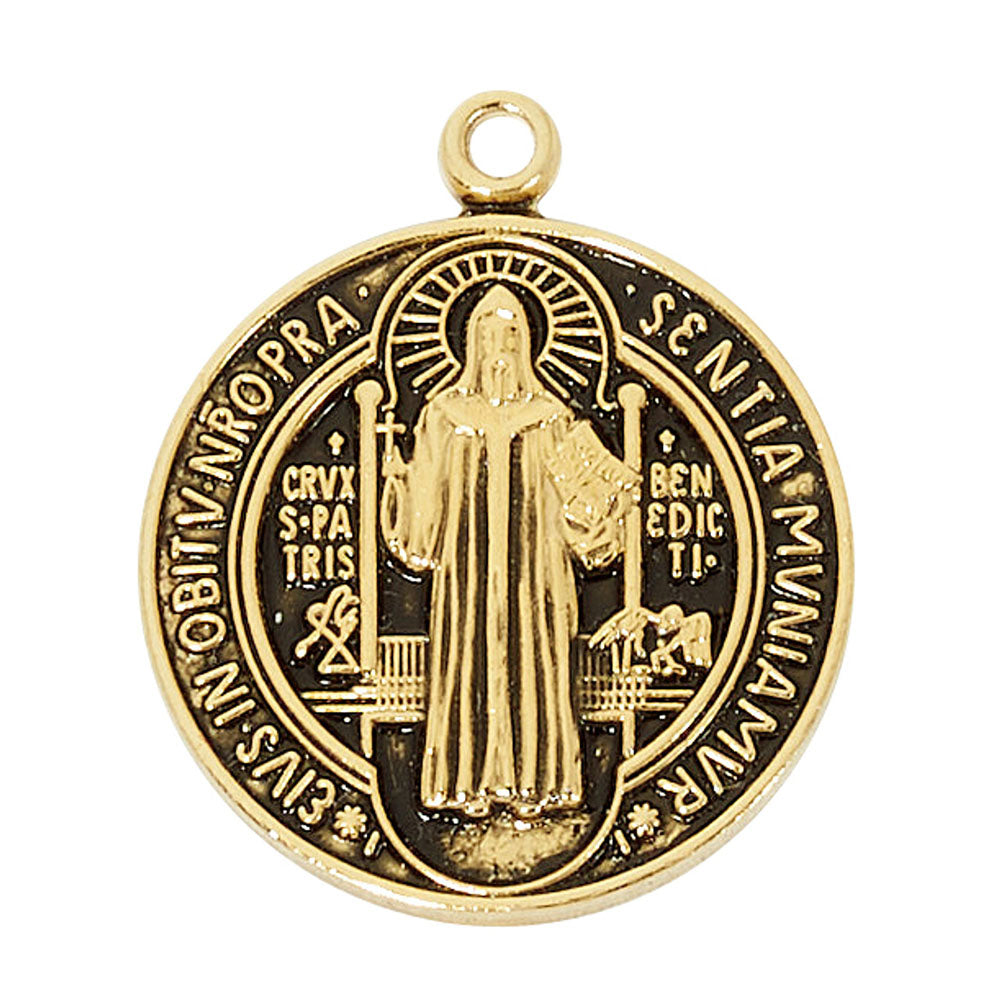 Gold Plated Benedict Medal Necklace The Catholic Company®