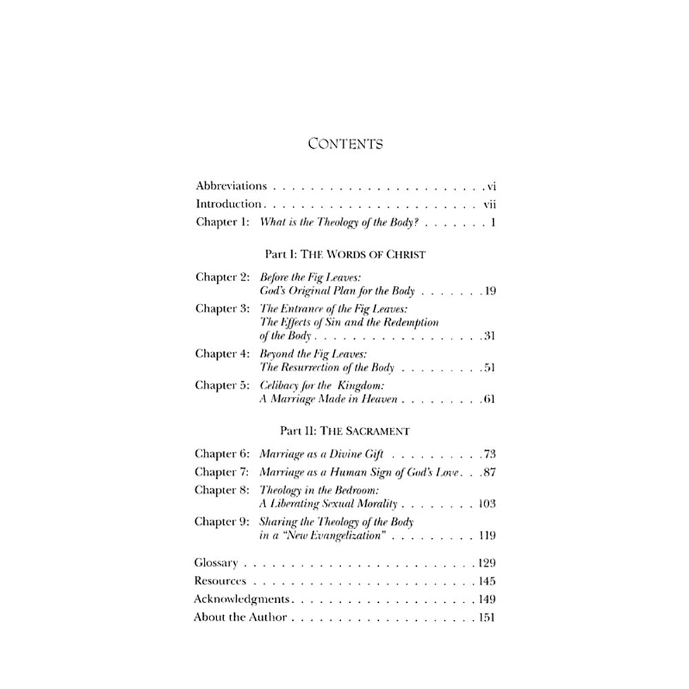 Theology of the Body for Beginners