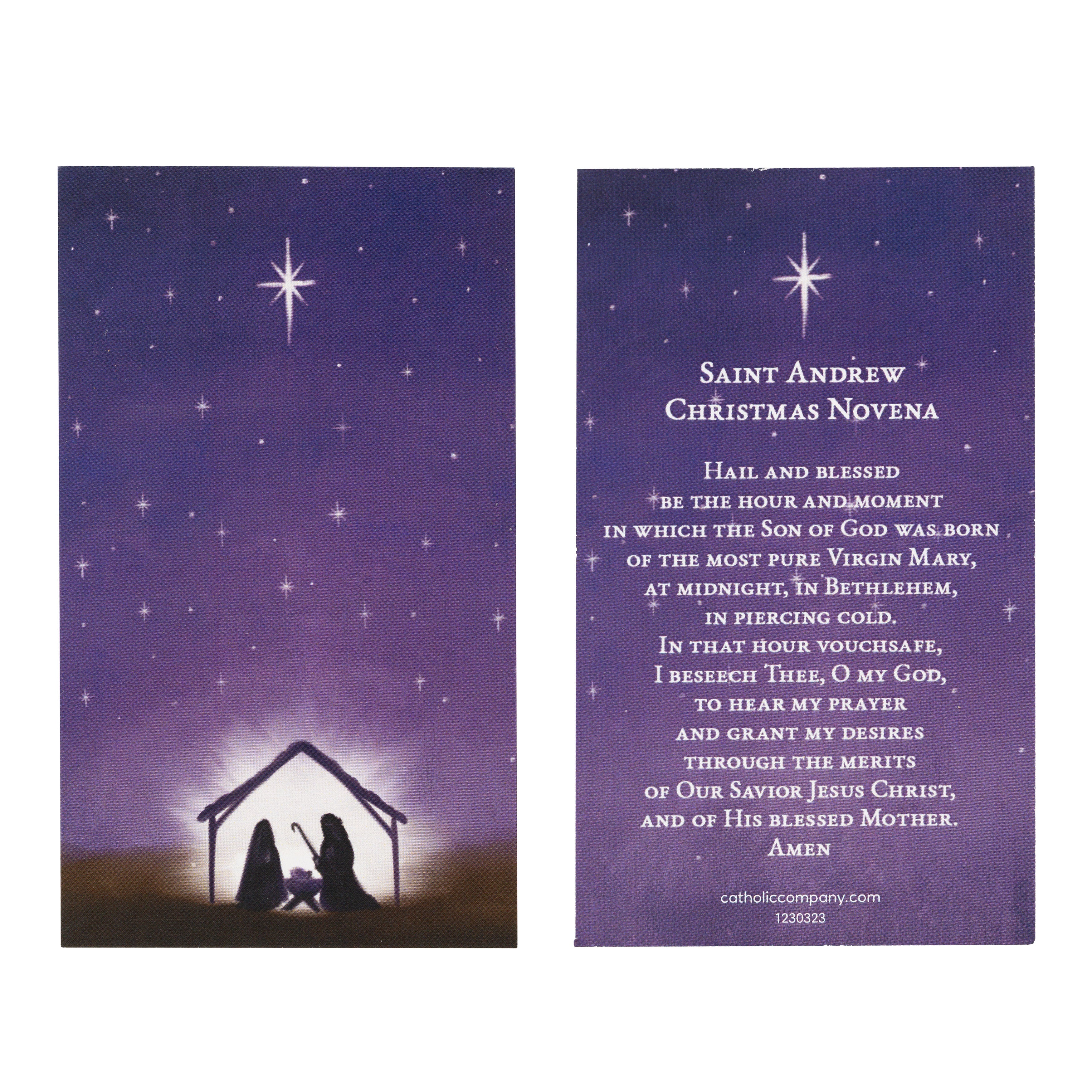 St. Andrew Novena Prayer Card