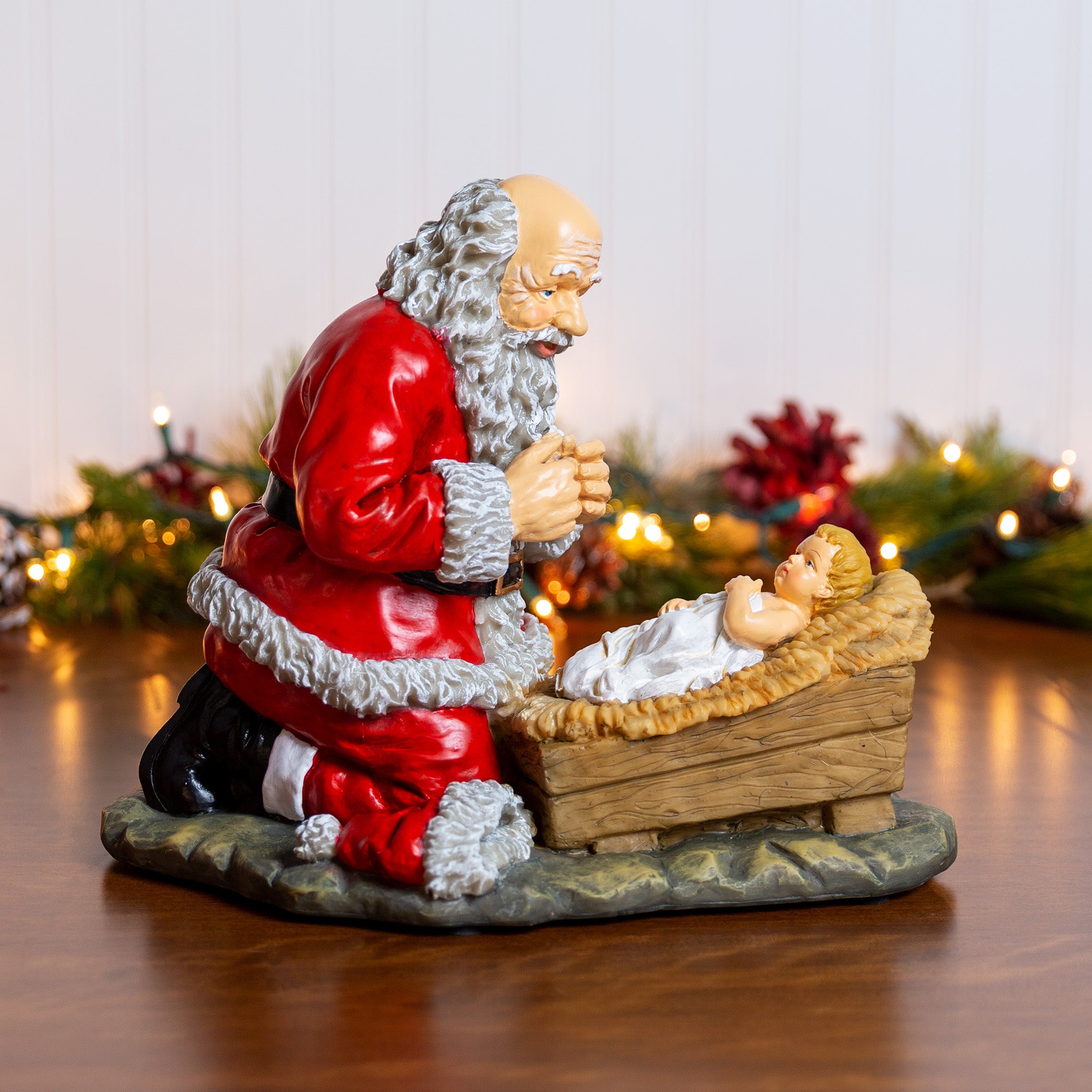 Kneeling Santa Figure 12"
