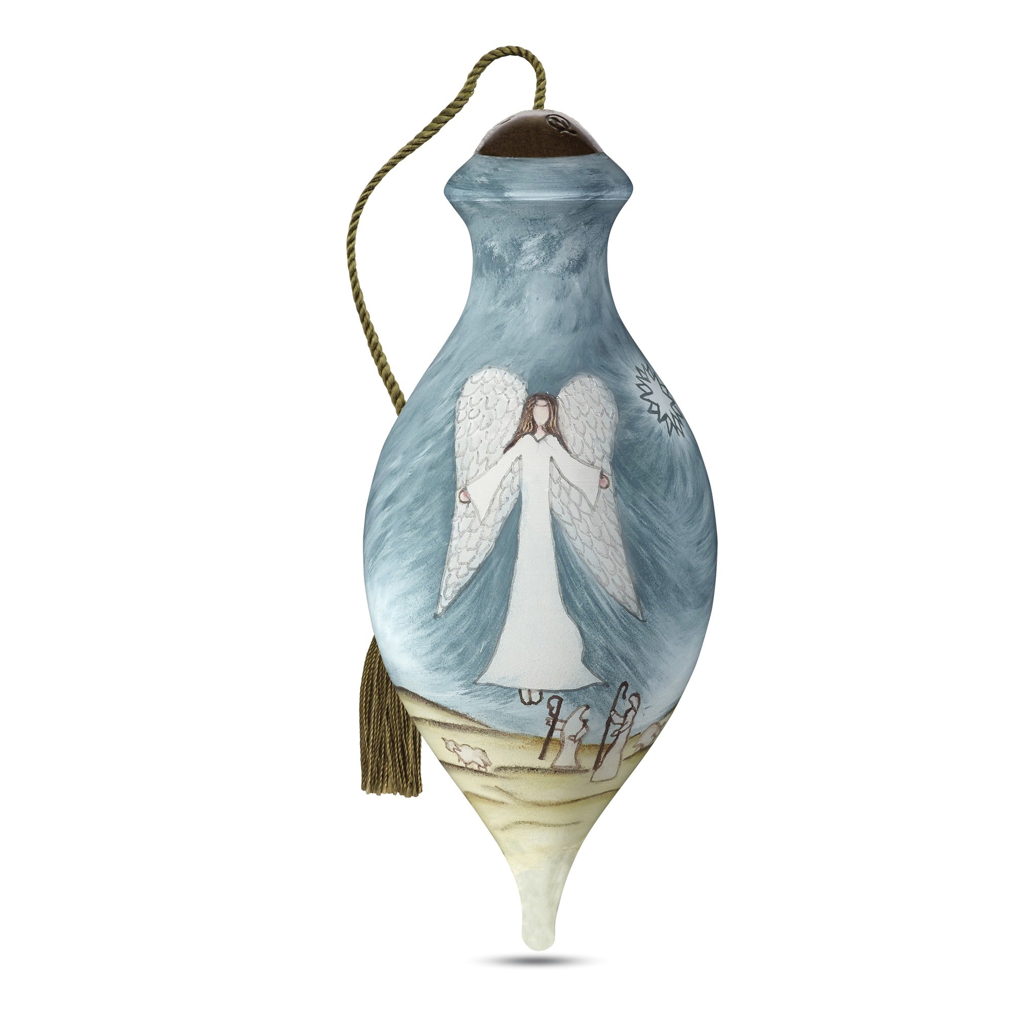 Peace on Earth Blown Glass Ornament