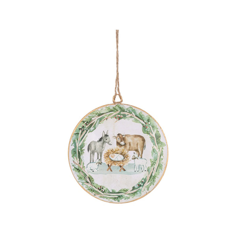 Watercolor Nativity Scene Ornaments - Set of 3