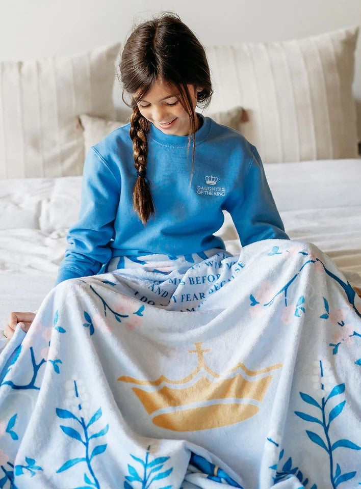 Daughter of the King Fleece Throw Blanket