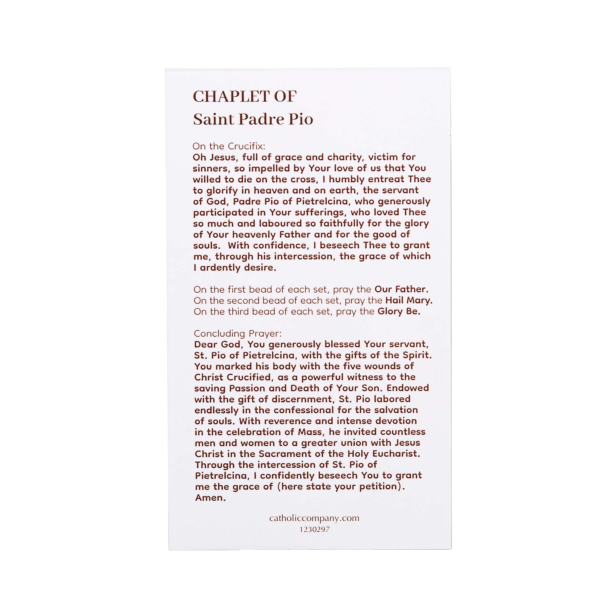 Jasper Chaplet of St. Padre Pio