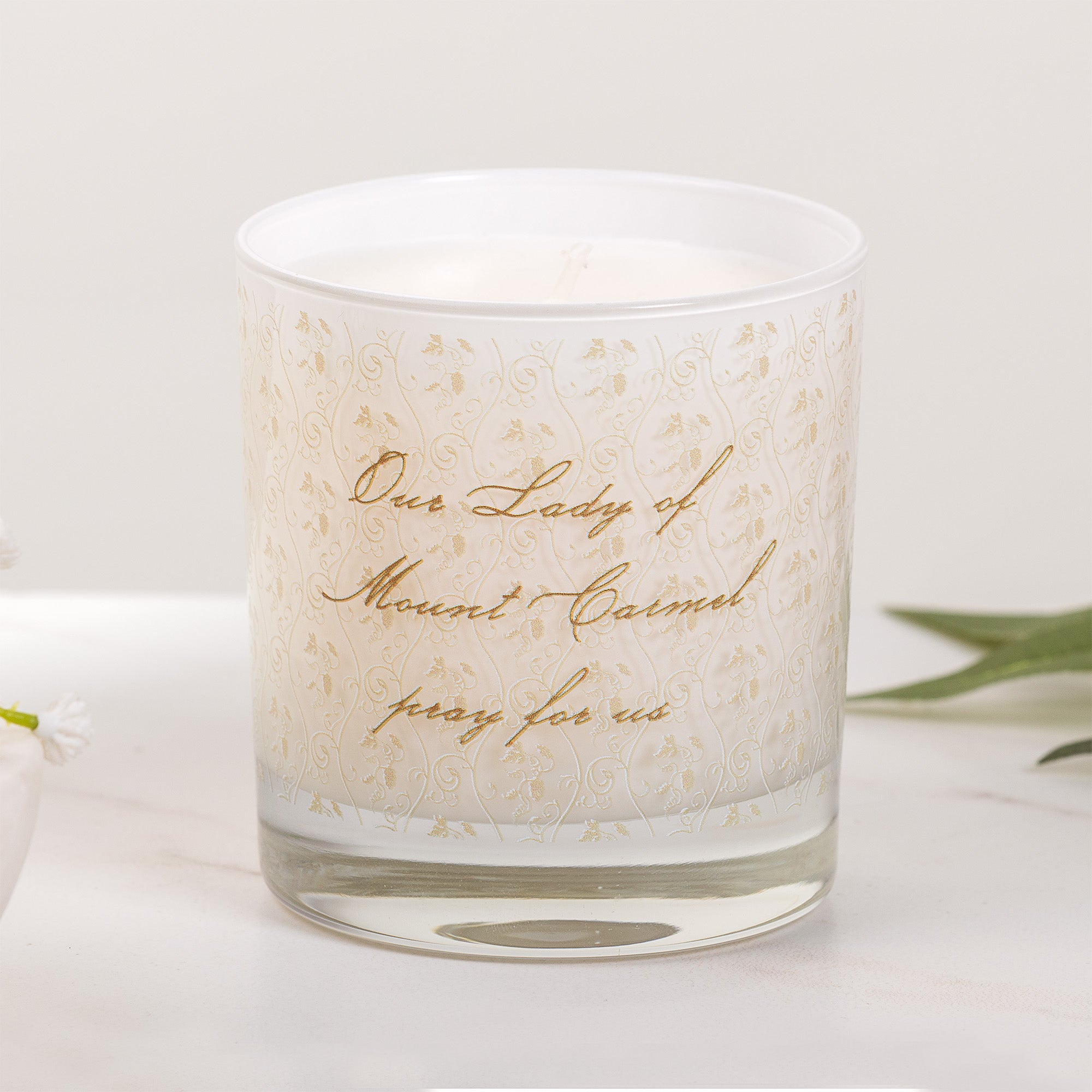 Our Lady of Mt. Carmel Toile Candle