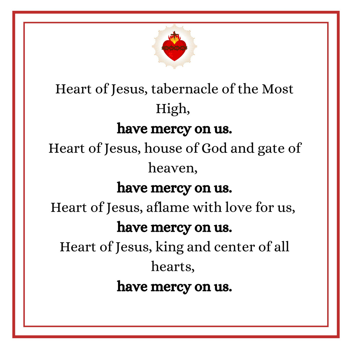 Litanies for Littles: Sacred Heart and Divine Mercy