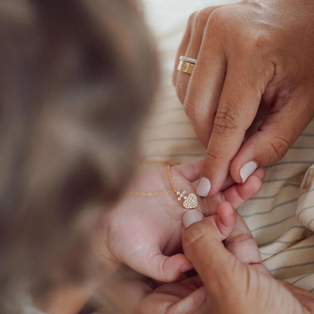 Crystal Sacred Heart Necklace