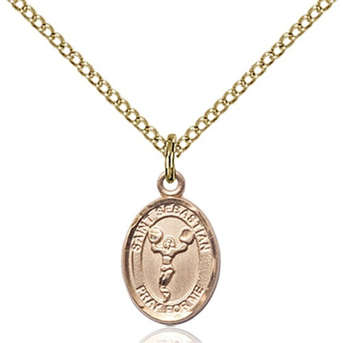 14kt Gold Filled St. Sebastian/Cheerleading Petite Pendant