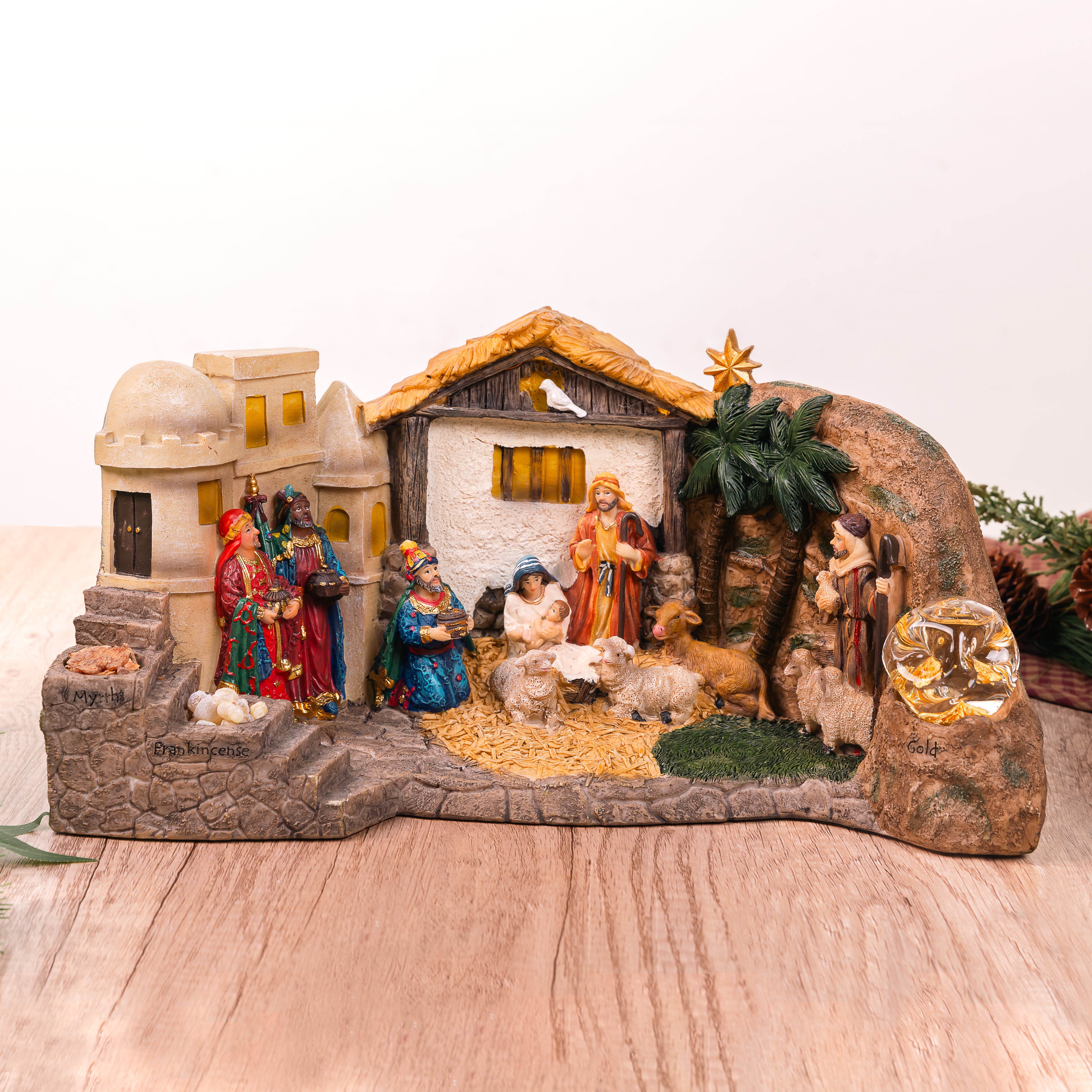 Deluxe Lighted Panorama Nativity Scene