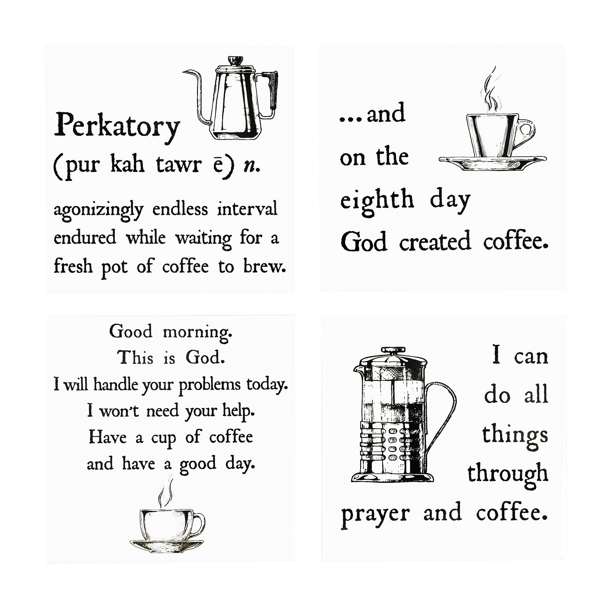 Christ and Coffee Coasters - Set of 4