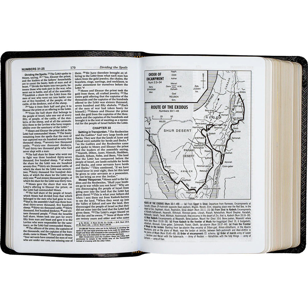 Black Leatherette St. Joseph New Catholic Bible - Compact Edition 4.5 " x6.5"