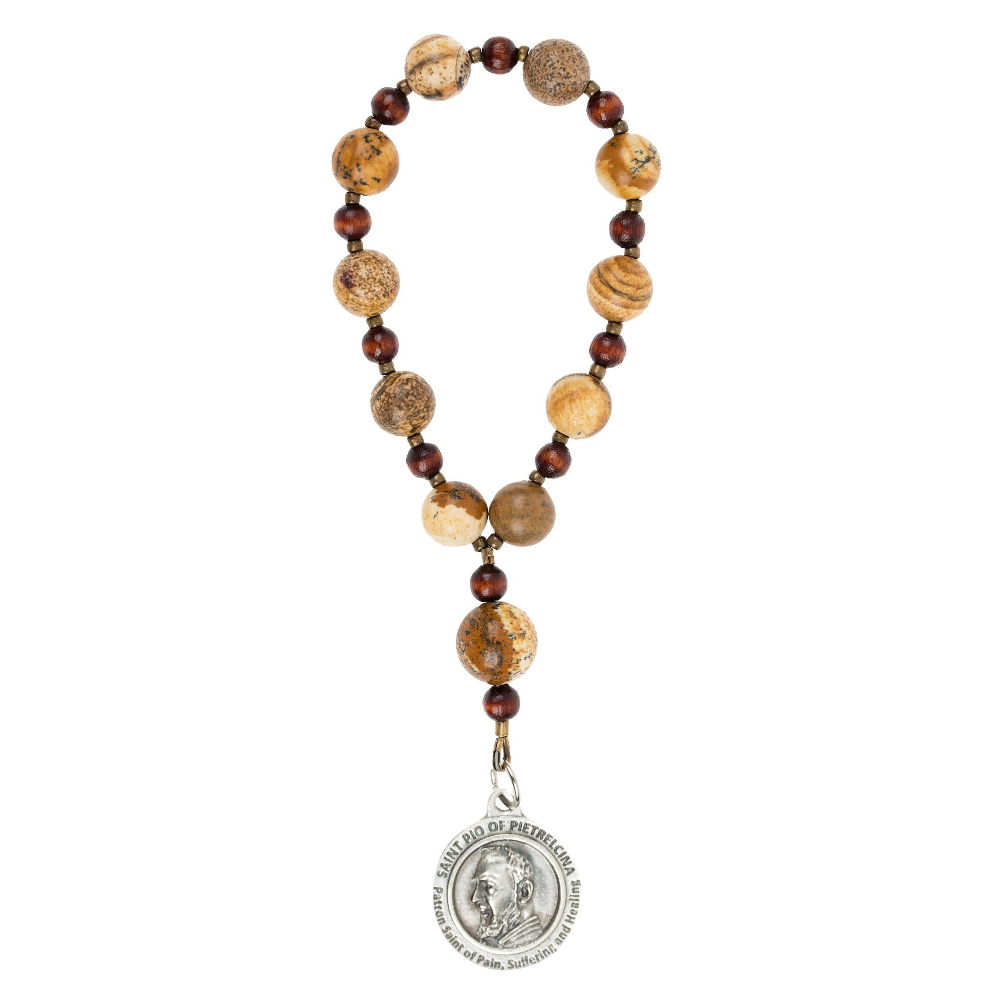 St. Padre Pio Healing Decade Rosary with Prayer Card