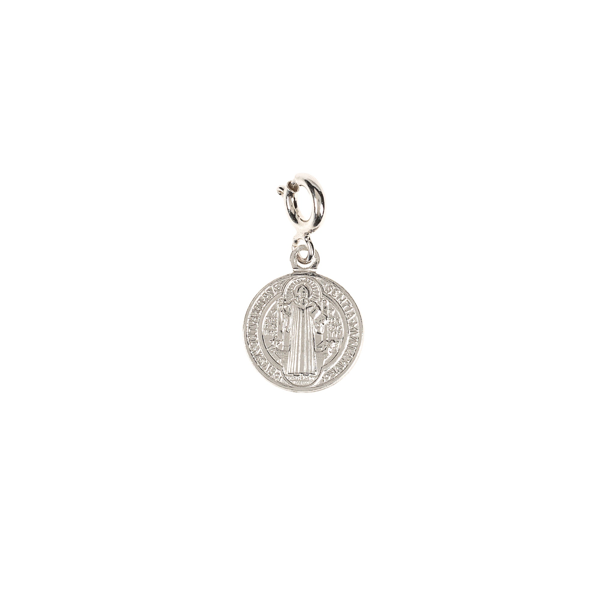 Sterling Silver St. Benedict Medal Clip Charm