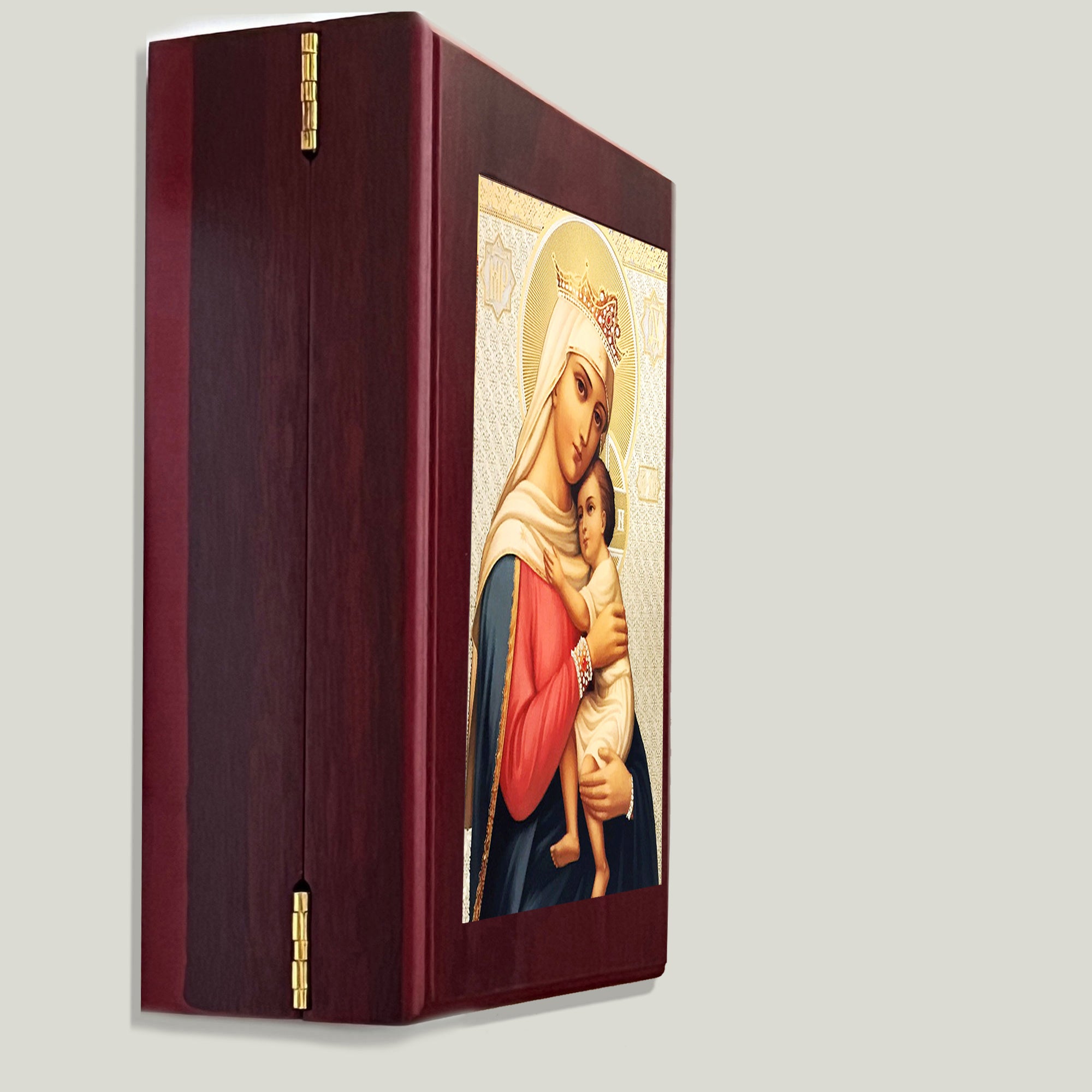 Madonna Queen of Hope Icon Ornate Rosary Box