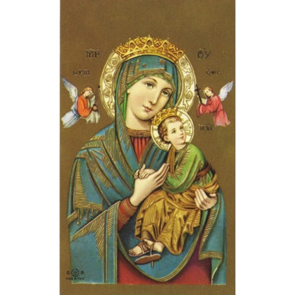 Laminated Our Lady of Perpetual Help Personalized Prayer Card (Priced