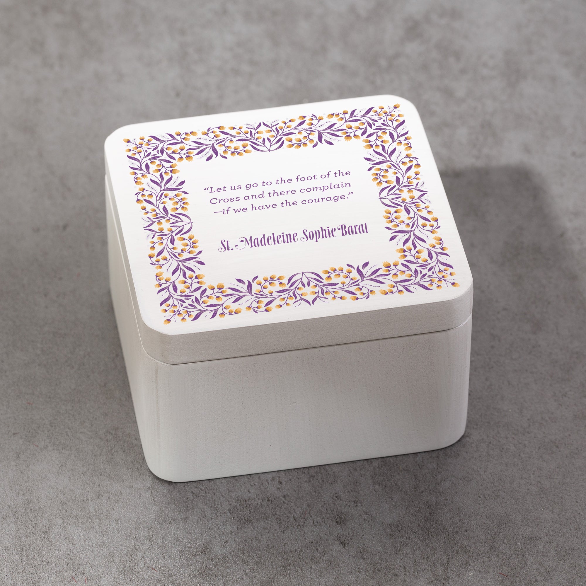 St. Madeline Sophie Barat Foot of the Cross Rosary Keepsake Box