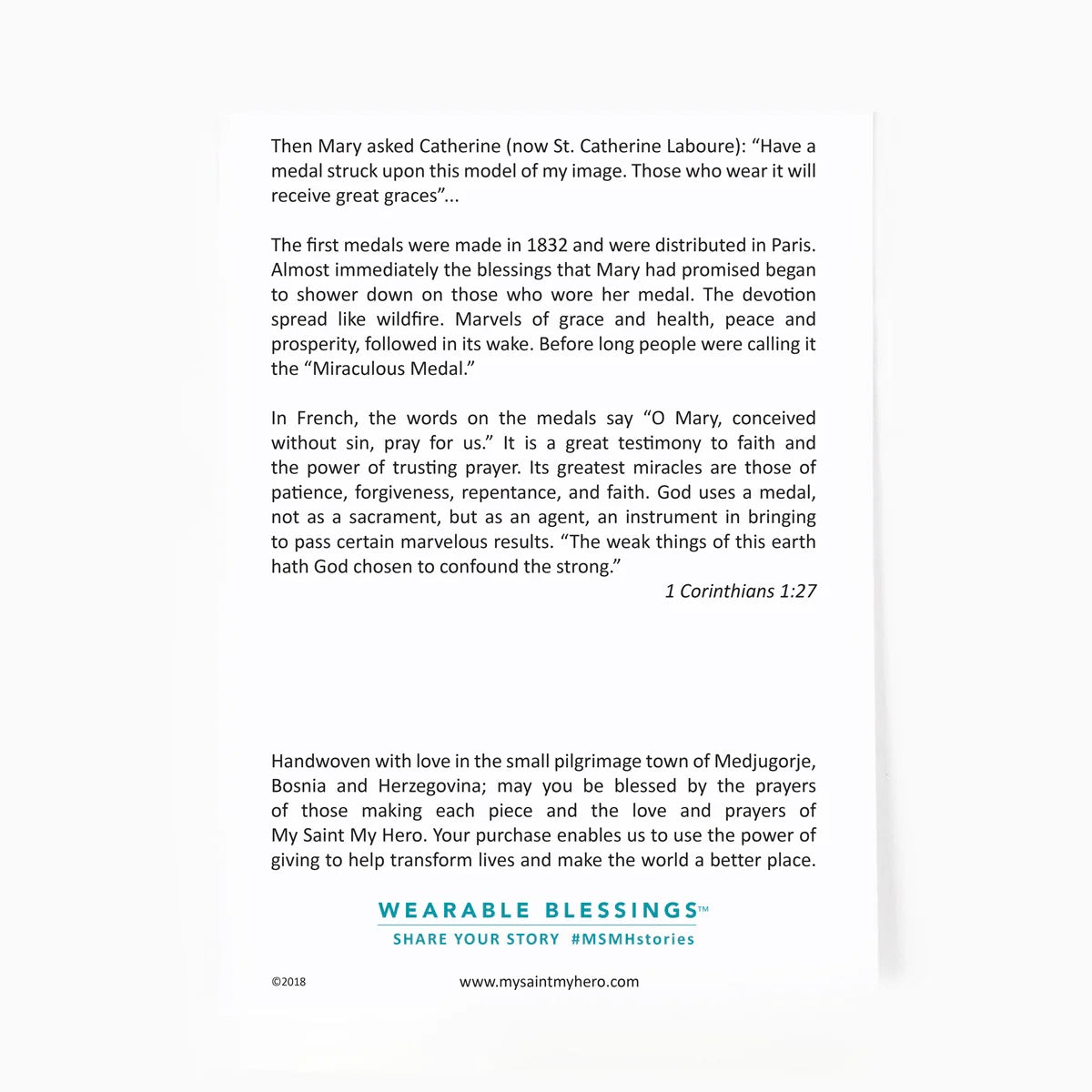 Miraculous Medal Gemstone Bracelet