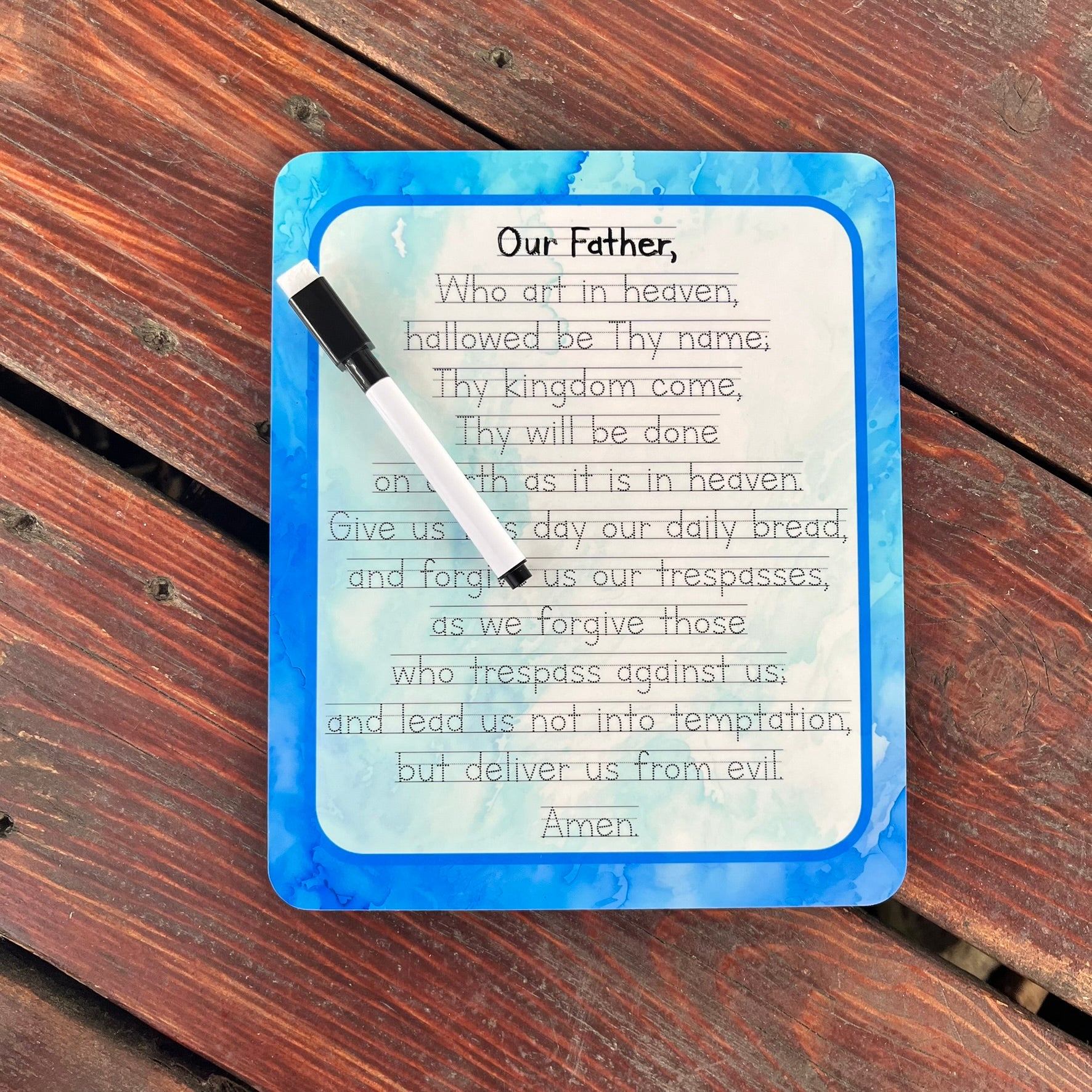 Rosary Prayers Tracing Dry-Erase Boards & Markers Set