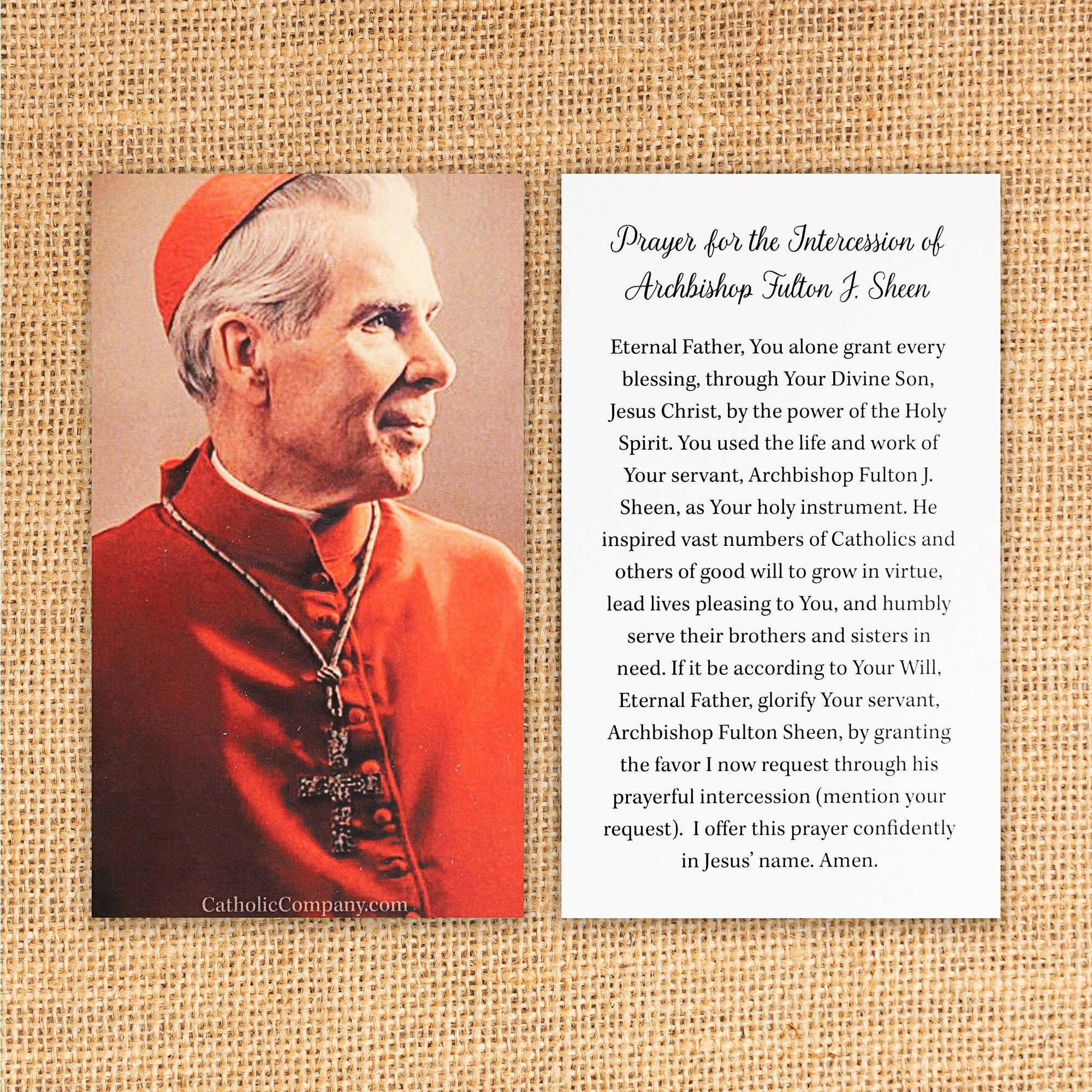 Archbishop Fulton Sheen Prayer Card