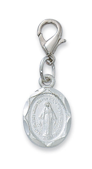 Silver Clip-On Miraculous Medal