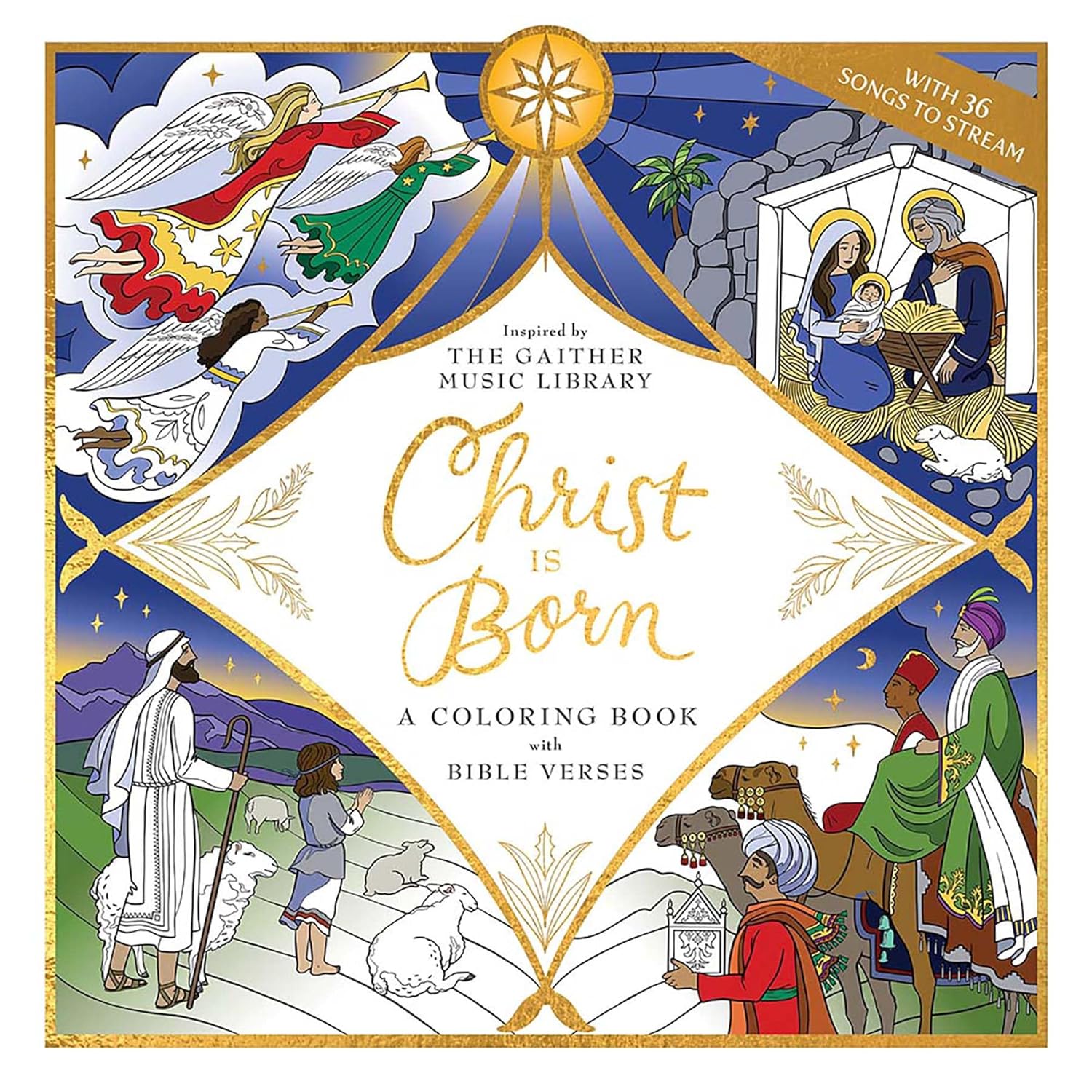 Christ Is Born: A Coloring Book with Bible Verses