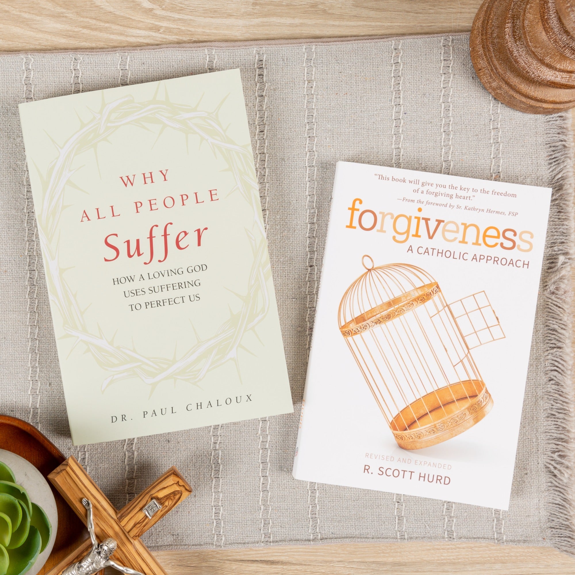 Why All People Suffer: How a Loving God Uses Suffering to Perfect Us & Forgiveness: A Catholic Approach (2 Book Set)